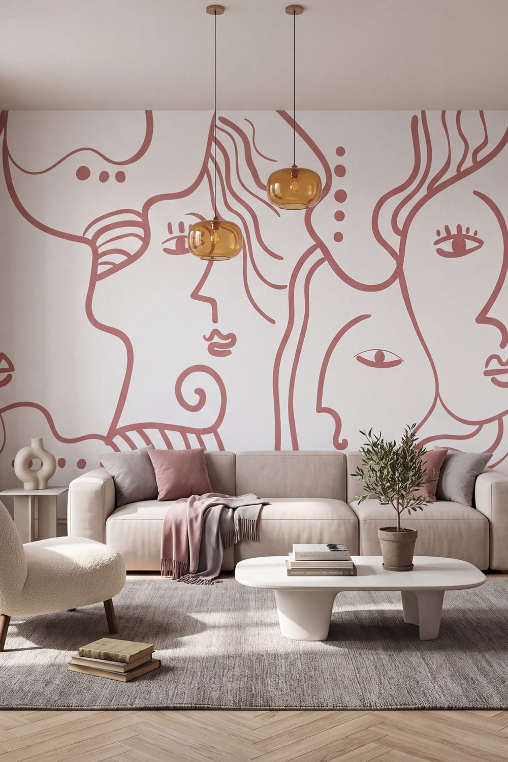 Expressive Pink Faces