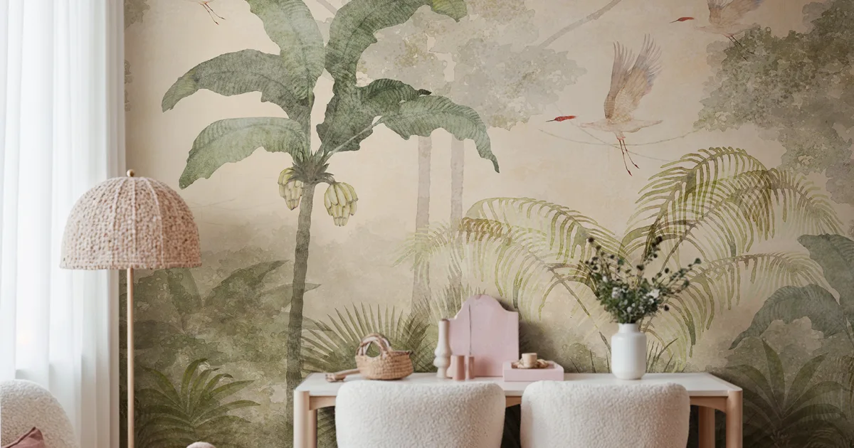 Exotic Eden, Ziua, Wallpaper | Rebel Walls - Wall Mural