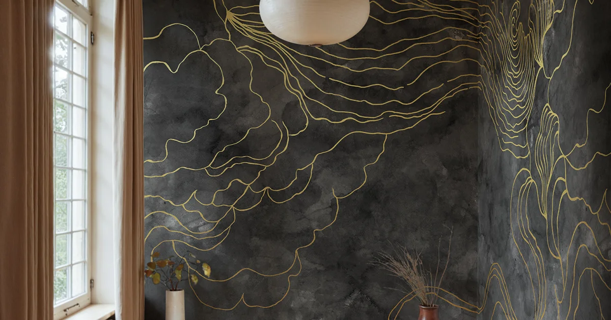 Opulence Storm, Black Wallpaper | Rebel Walls - Rebel Walls
