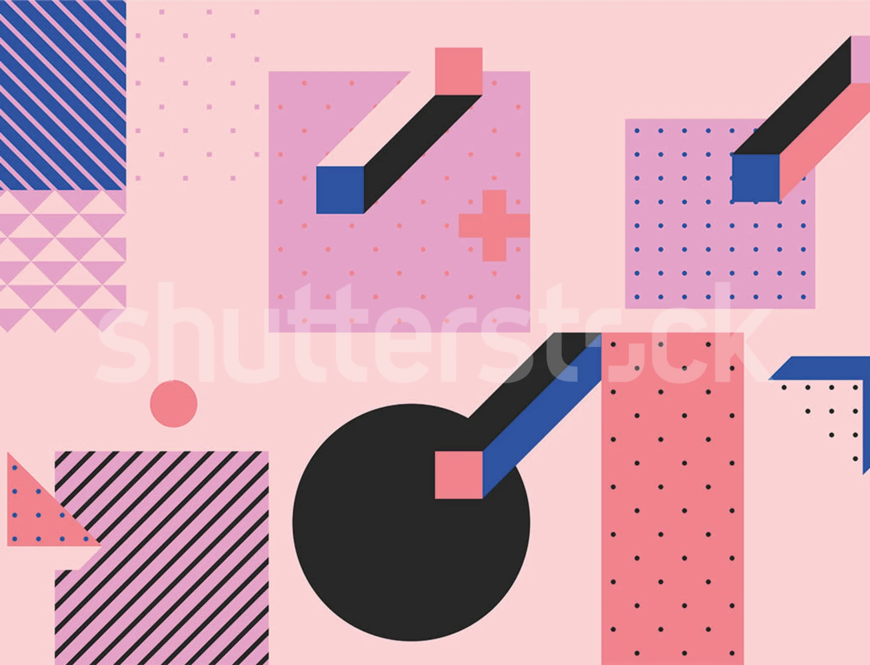 Motifs colorés dans les styles des années 80-90