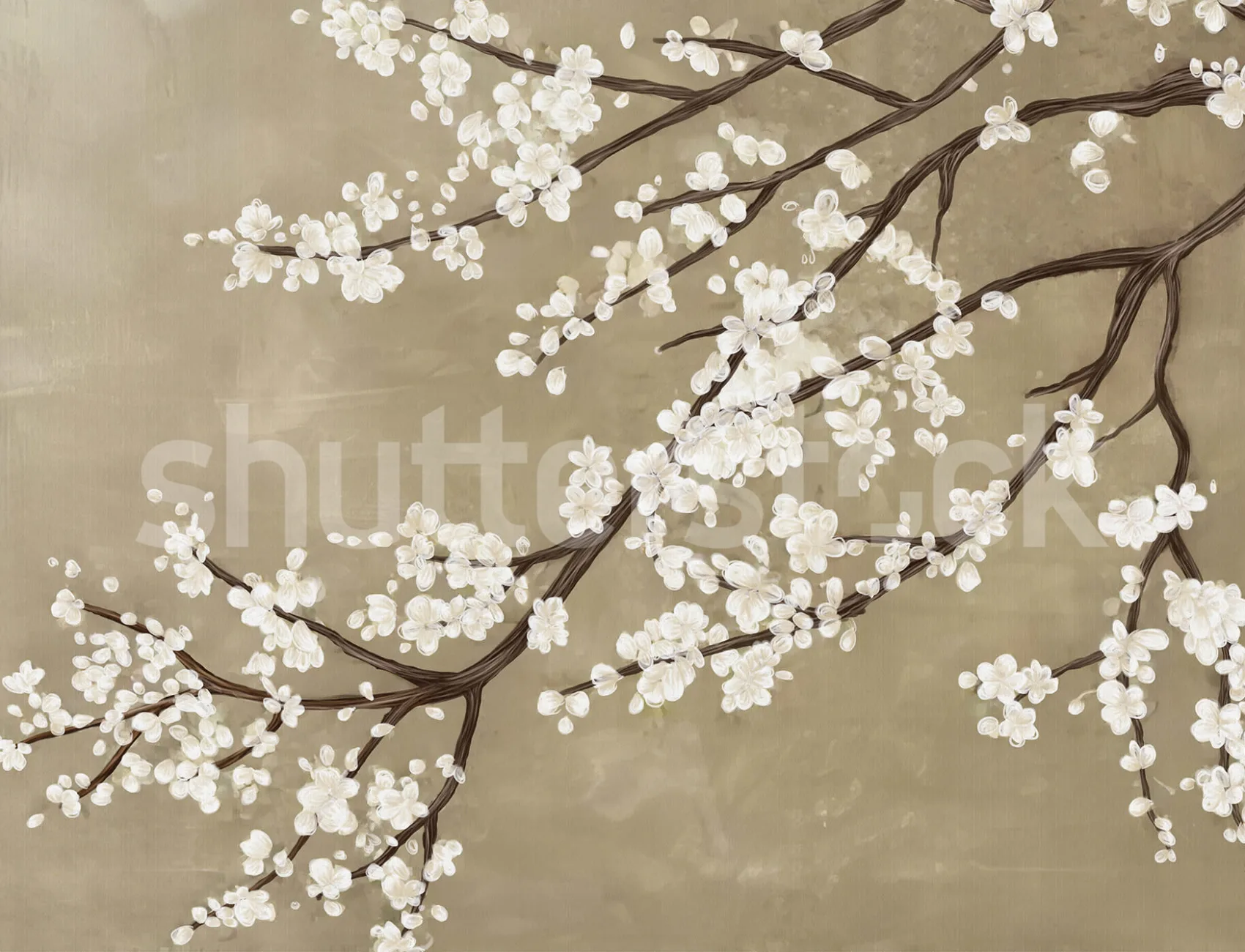 Beige Cherry Elegance