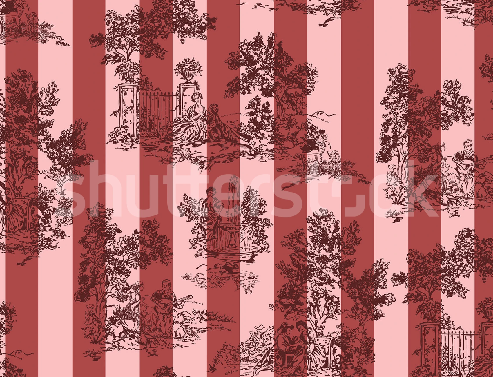Raspberry Toile Joy