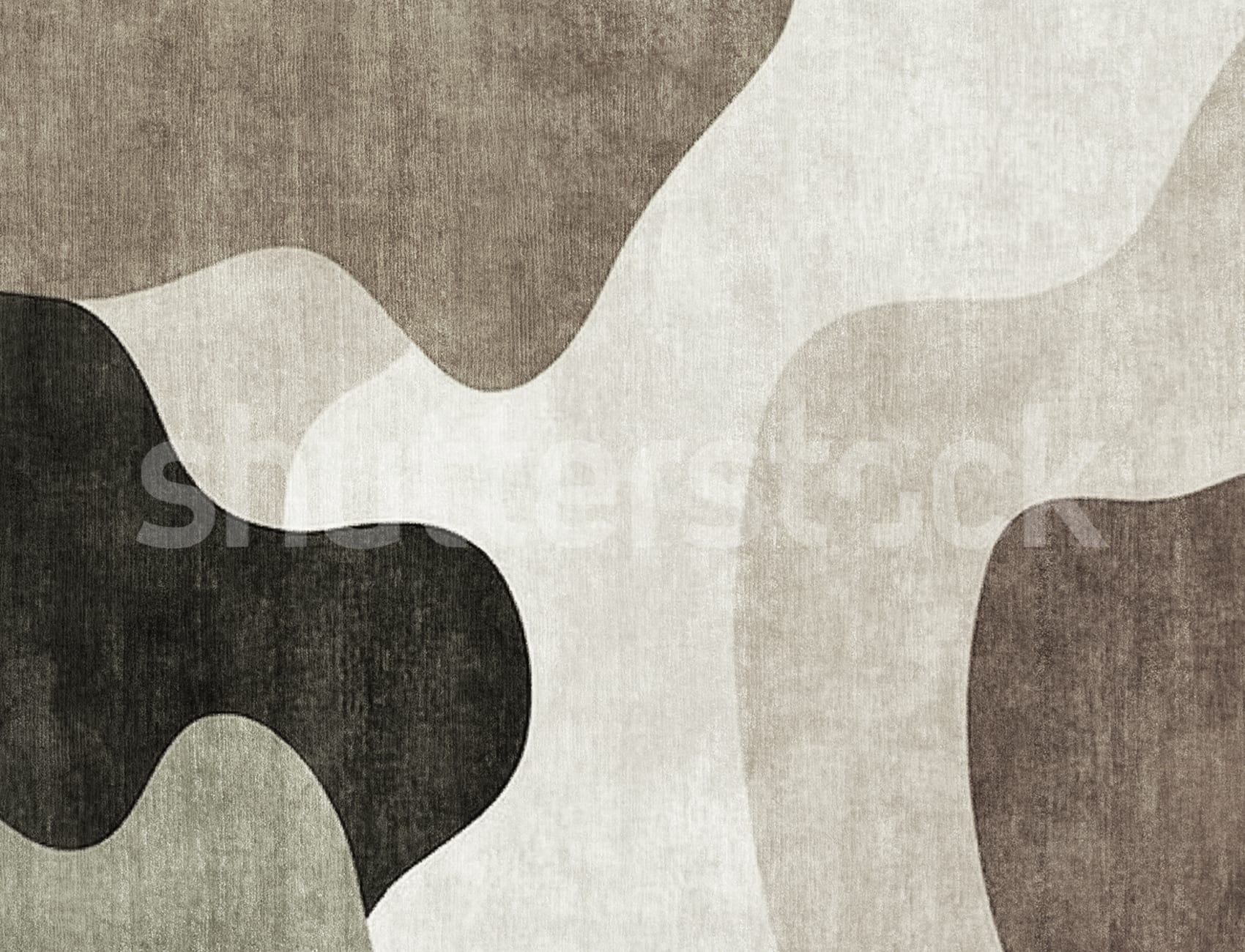 Abstract Patches, Brown - Wall Mural - Rebel Walls