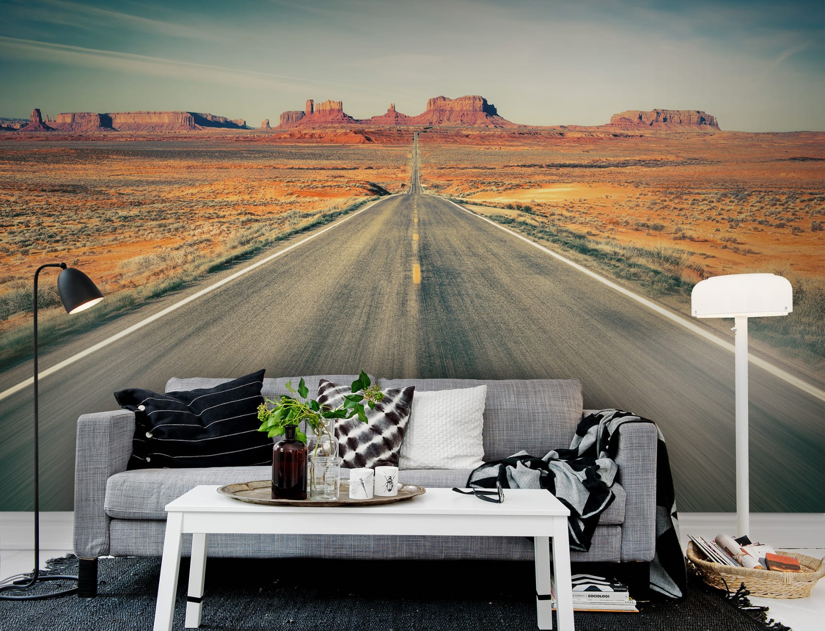 Road wall mural
