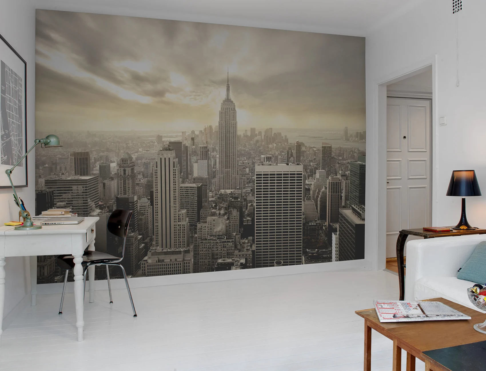 Murale avec vue sur New York
