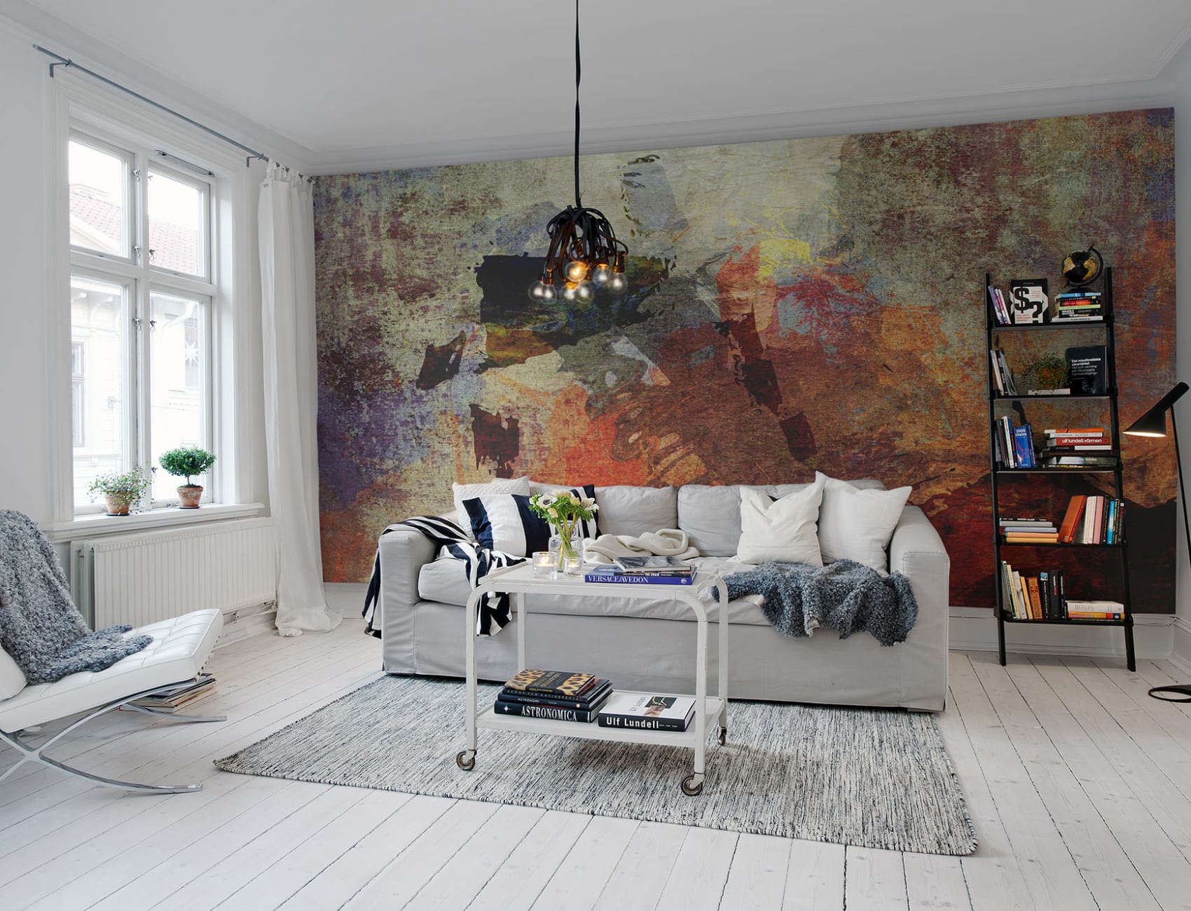 Rusty abstract wall mural