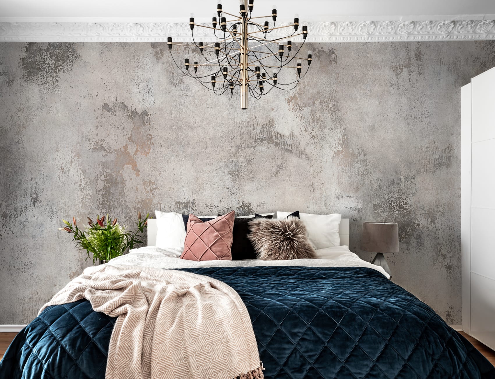 Tapet som ser ut som patinerad yta för elegant vintageinredning