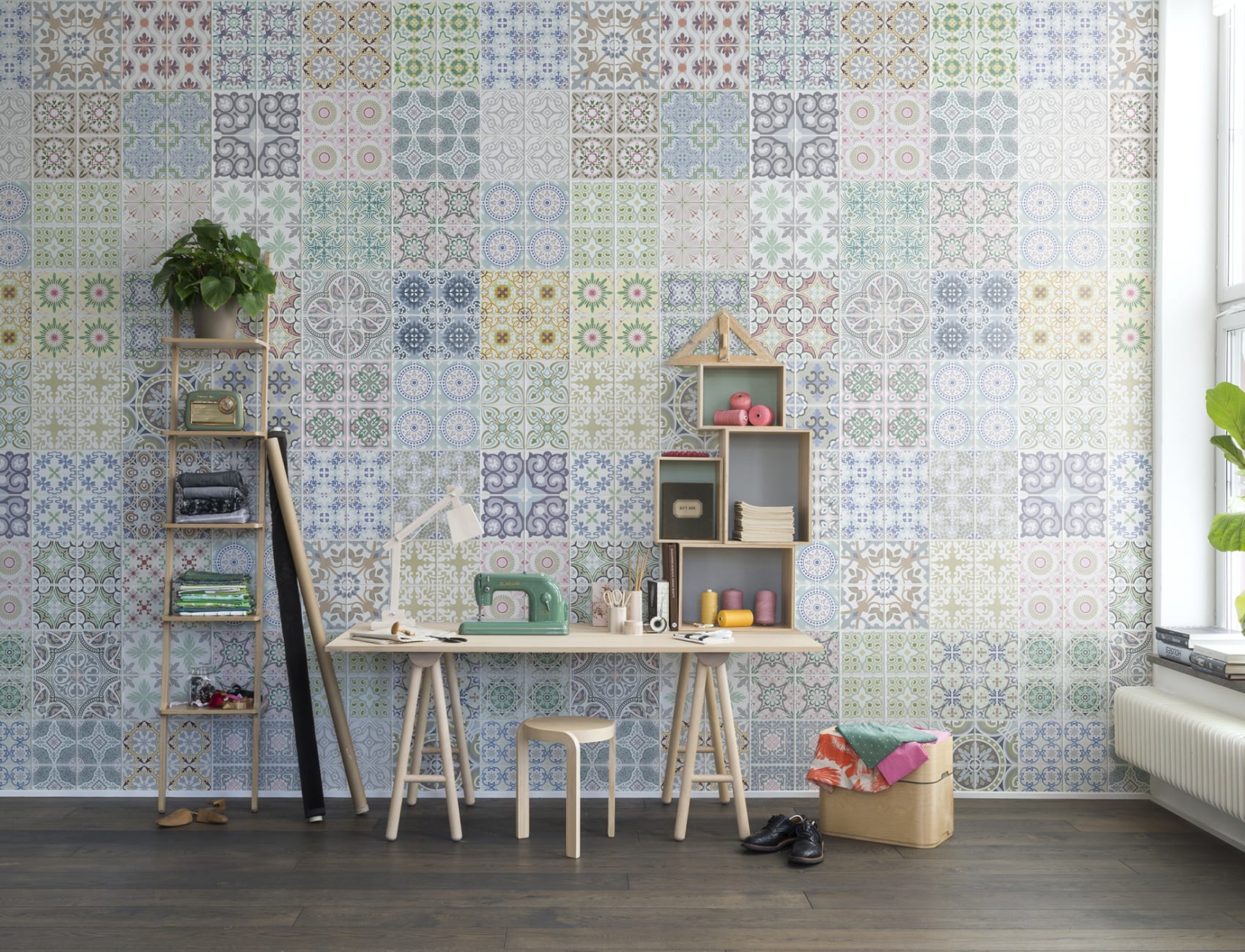 Papier peint en carreaux de Marrakech pour la cuisine ou d'autres espaces