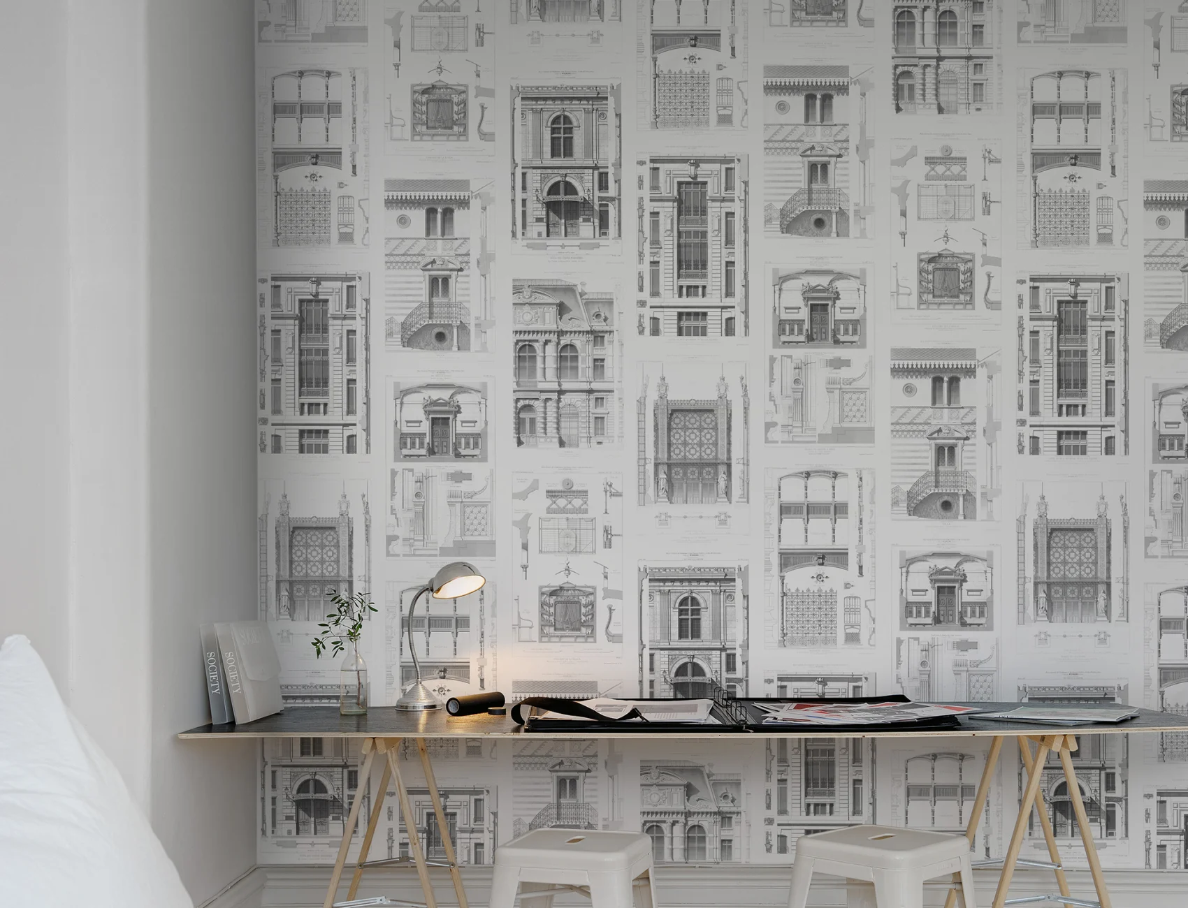 Architectural drawings wallpaper