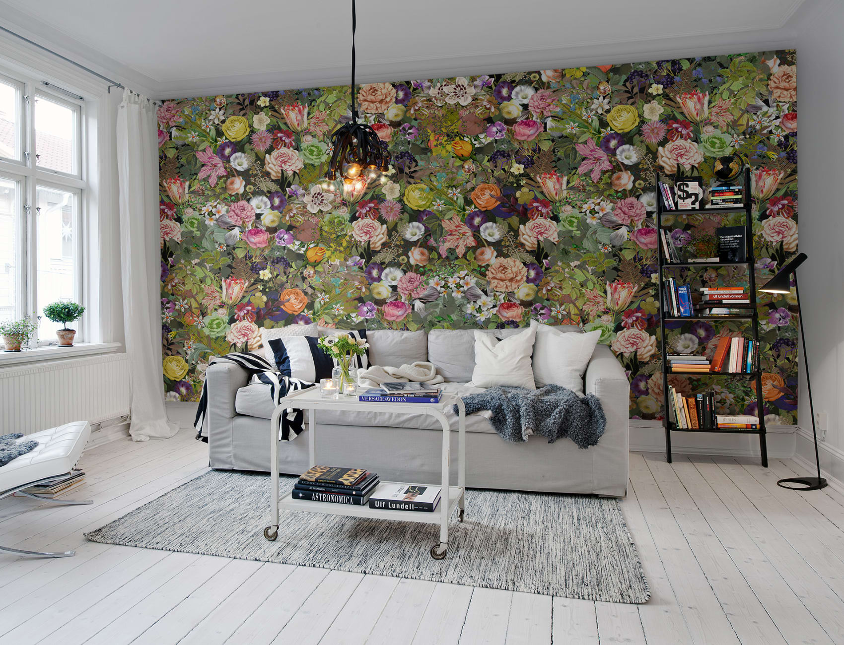 Colorful flower wallpaper to match with any color