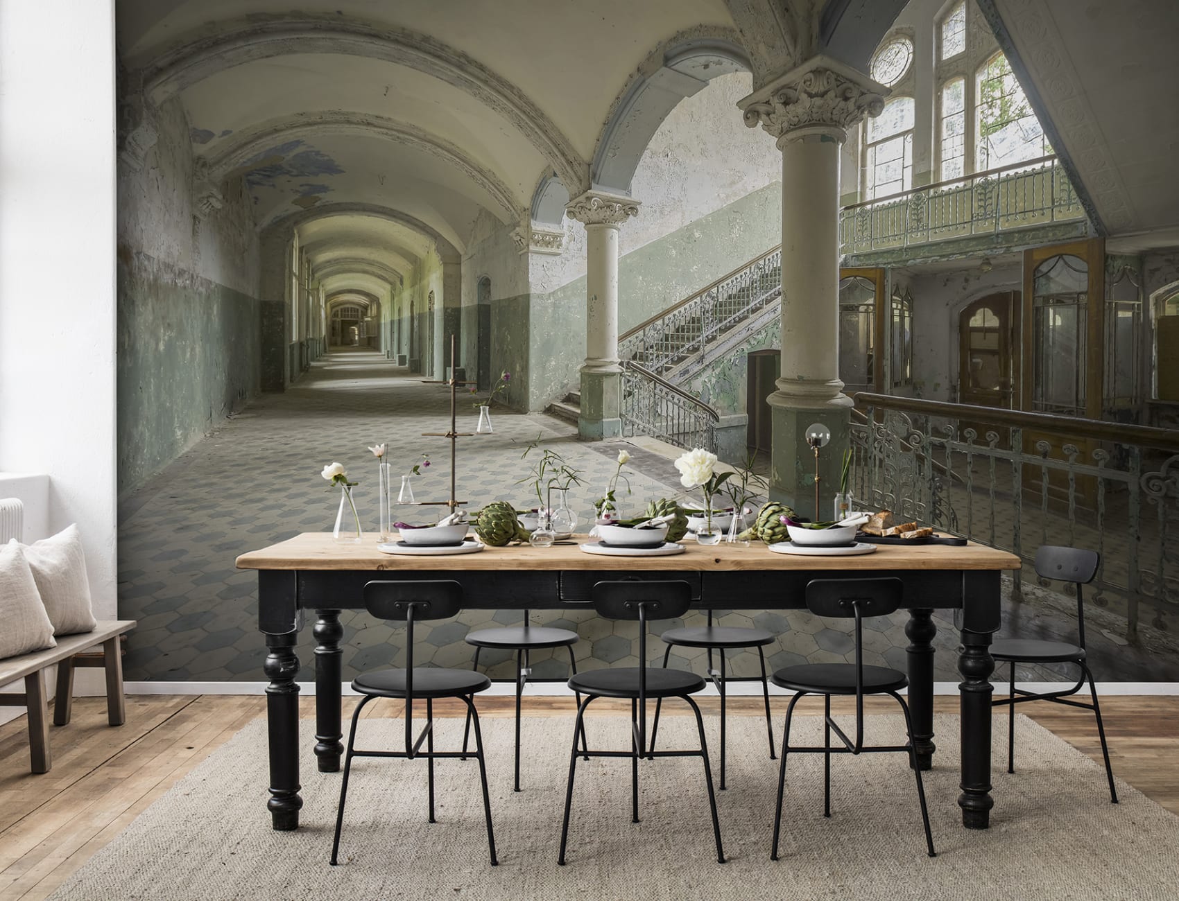 Cette photo révèle la beauté d’un bâtiment en ruine