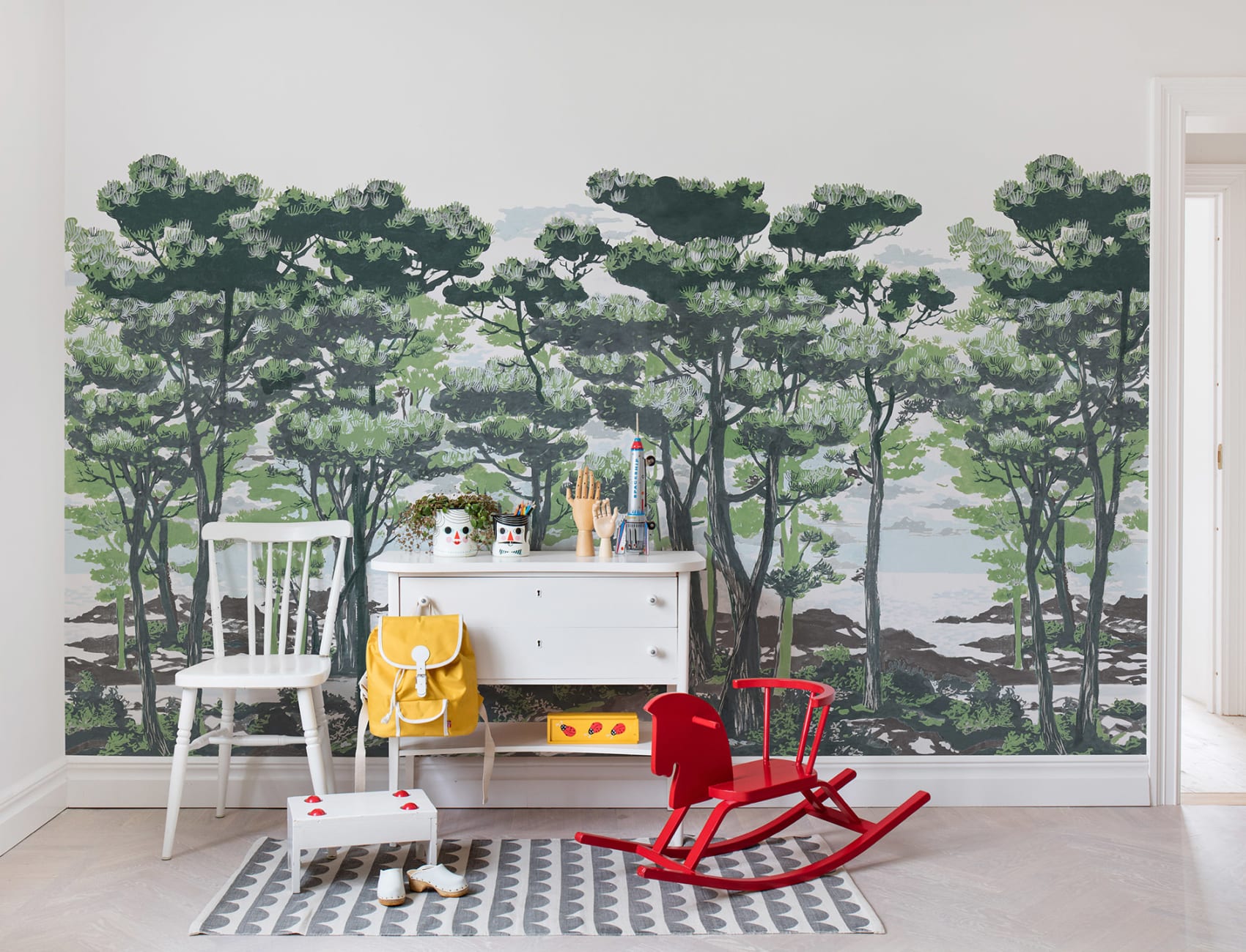 HANDPAINTED FOREST MURAL