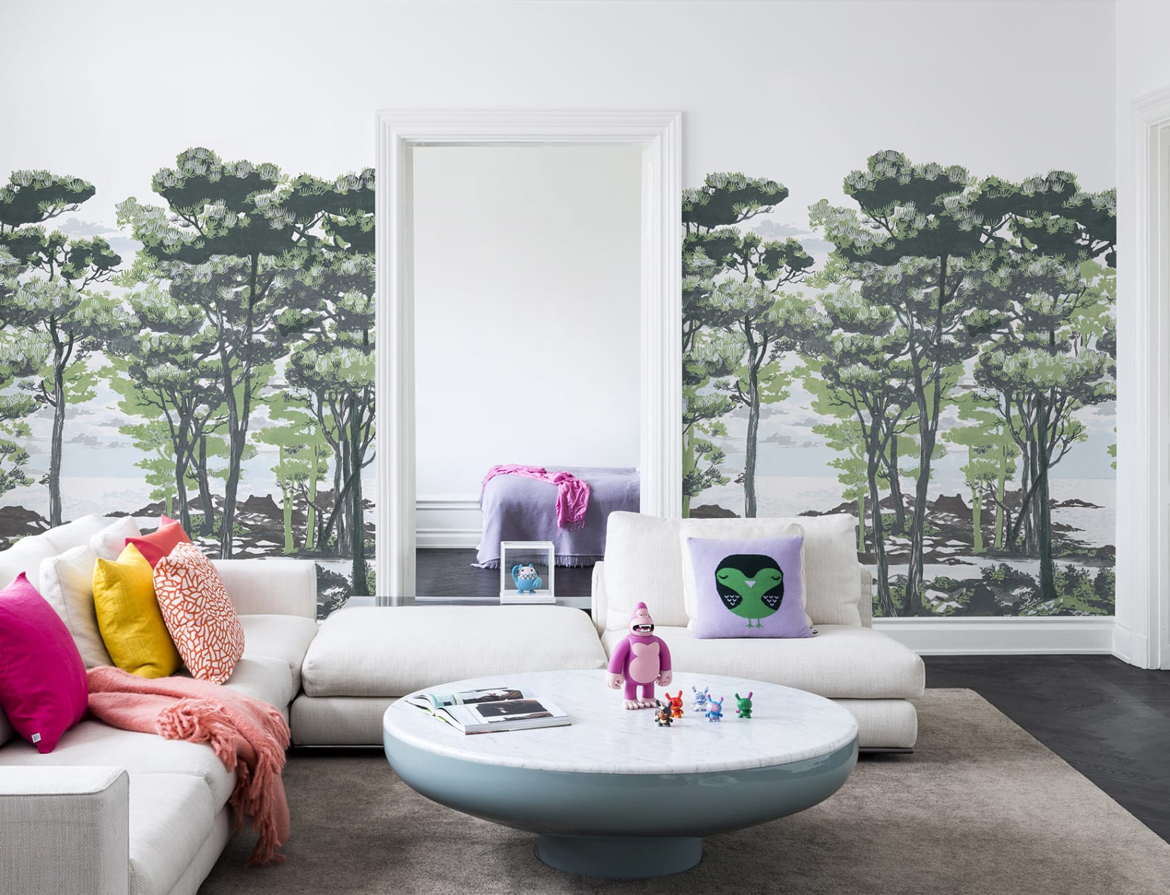 HANDPAINTED FOREST MURAL