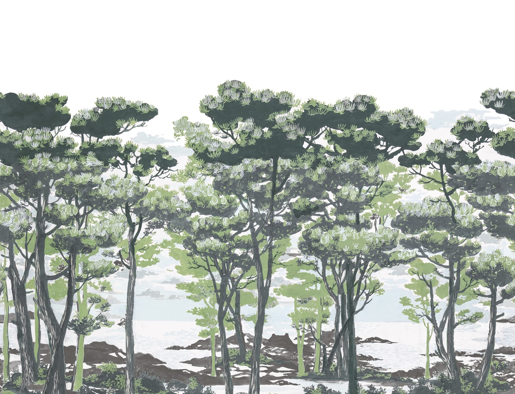 HANDPAINTED FOREST MURAL