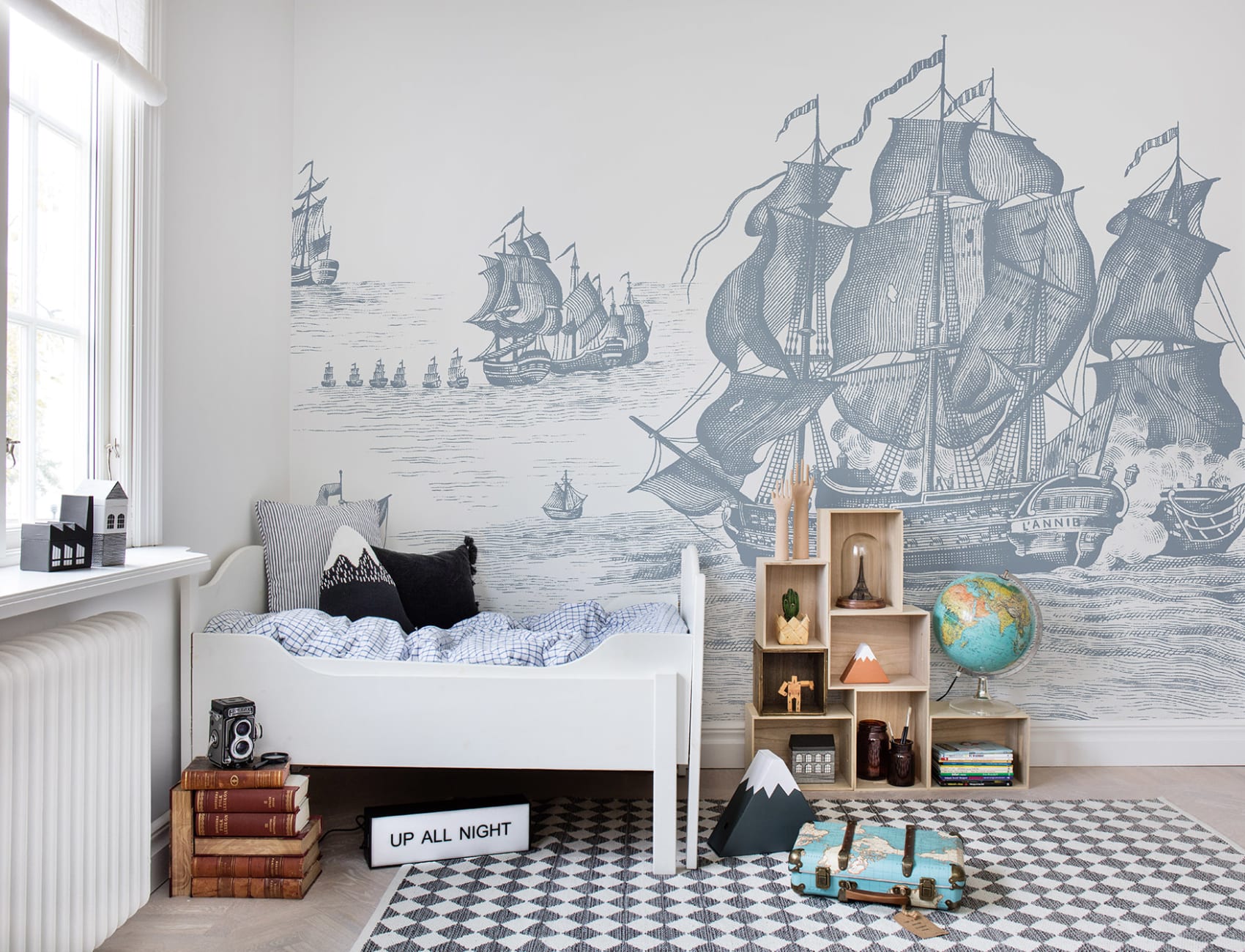 A WALL MURAL SUITABLE FOR A PIRATE