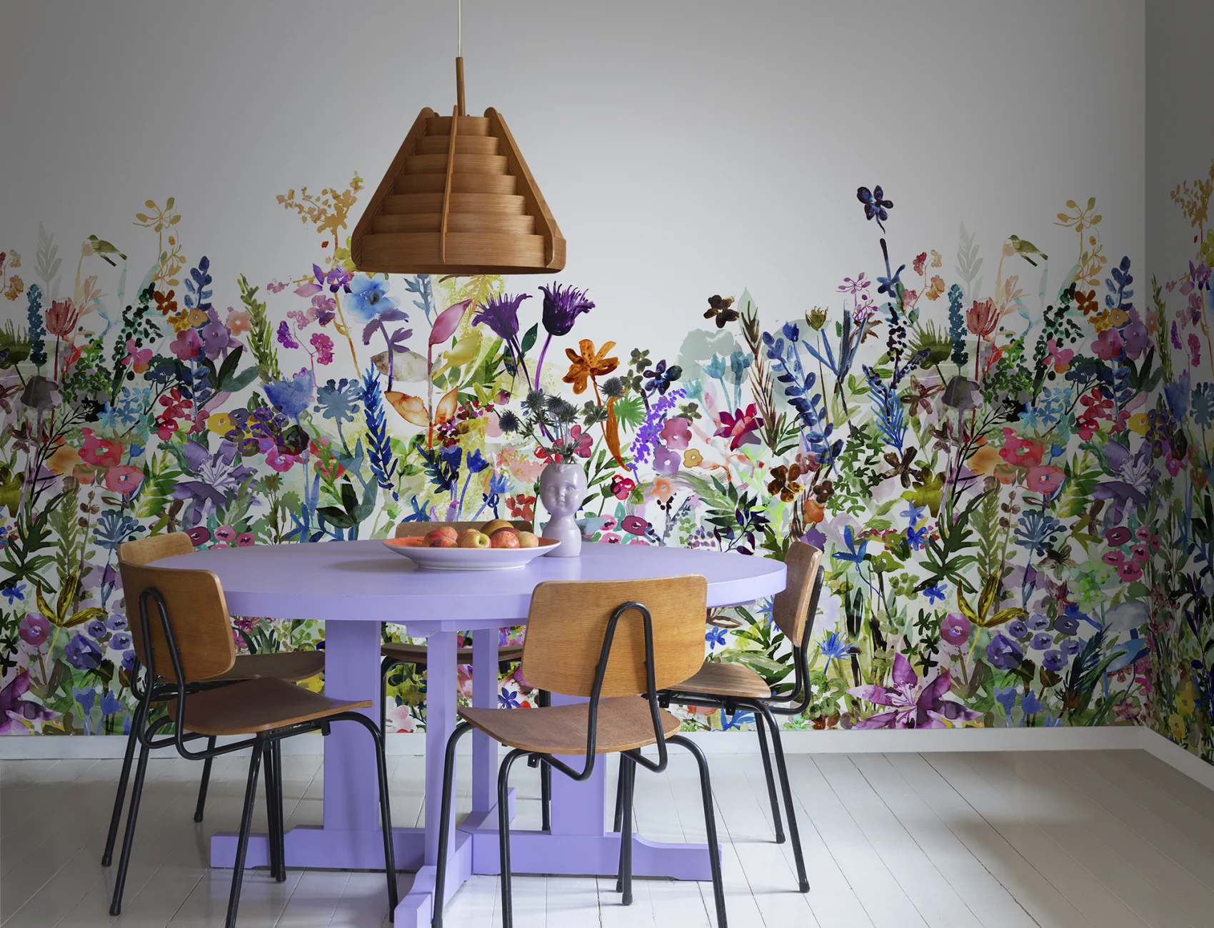 WATERCOLOR WILDFLOWER MURAL