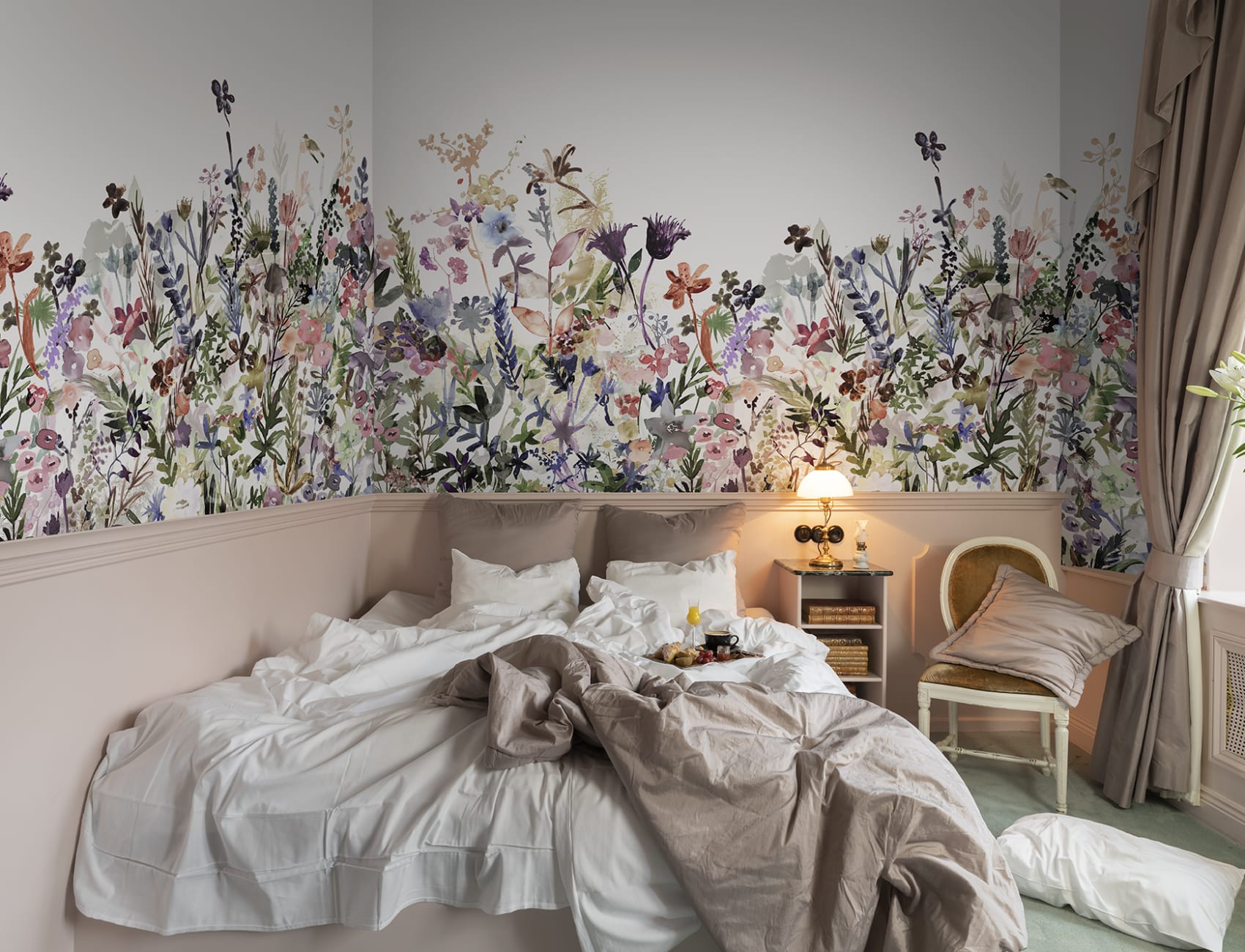 Wildflower pattern in soft pastels