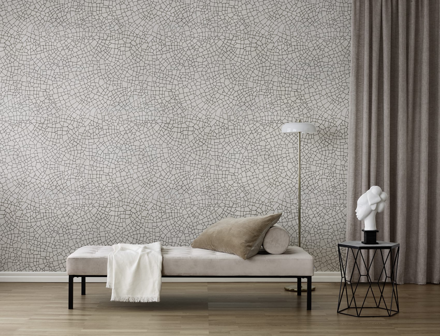 Lyst tapet med elegante sprekker