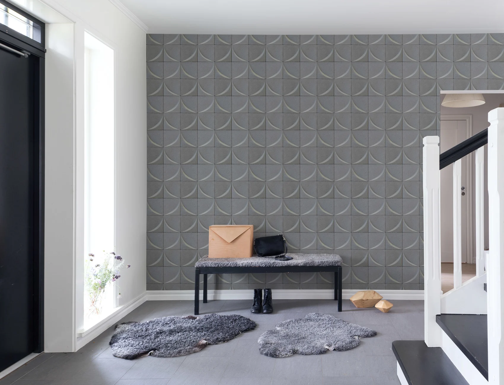 Ein kunstvolles Beton-Fließenmuster für Ihre Wände