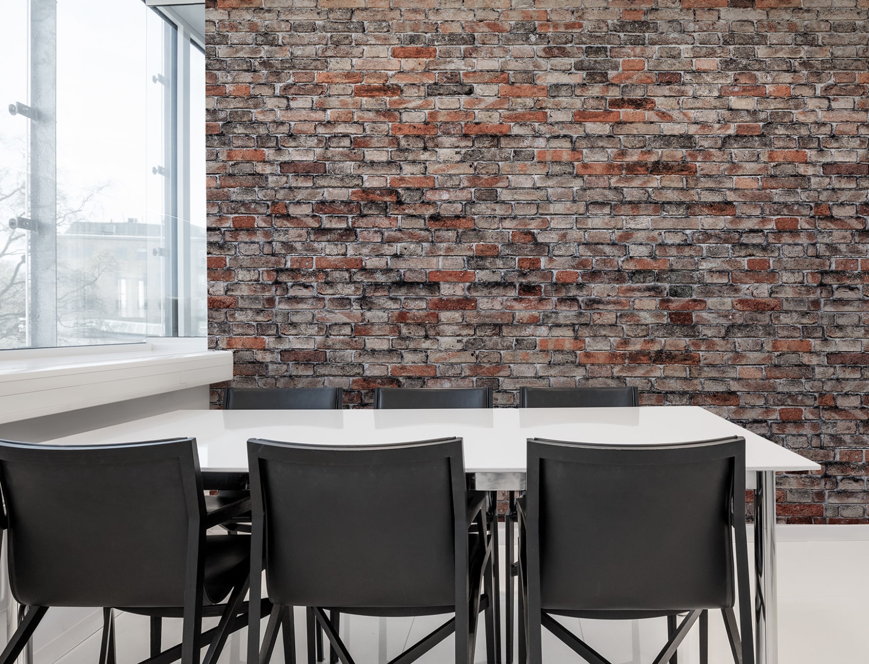 Wallpaper looking like a red brick wall
