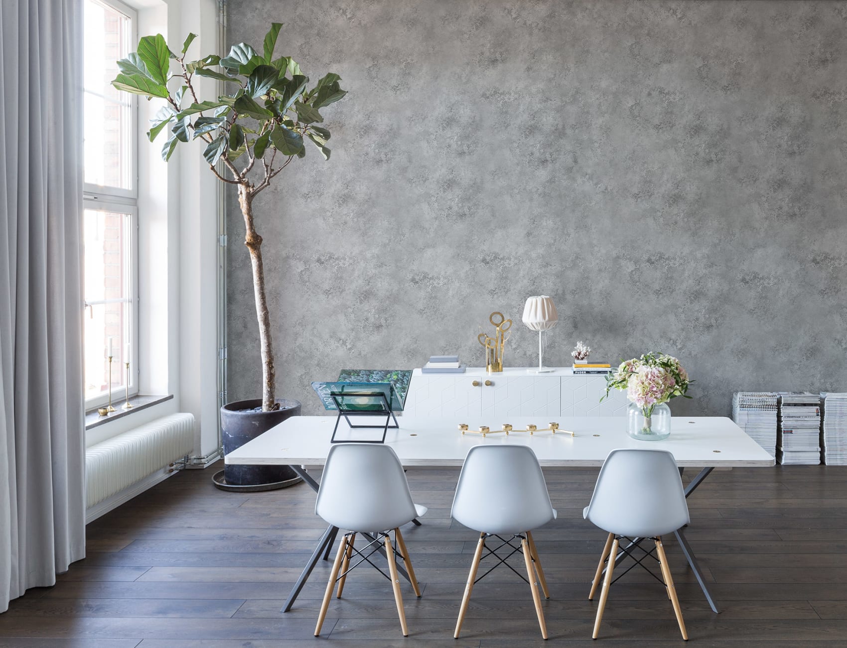 Elegant grå tapet