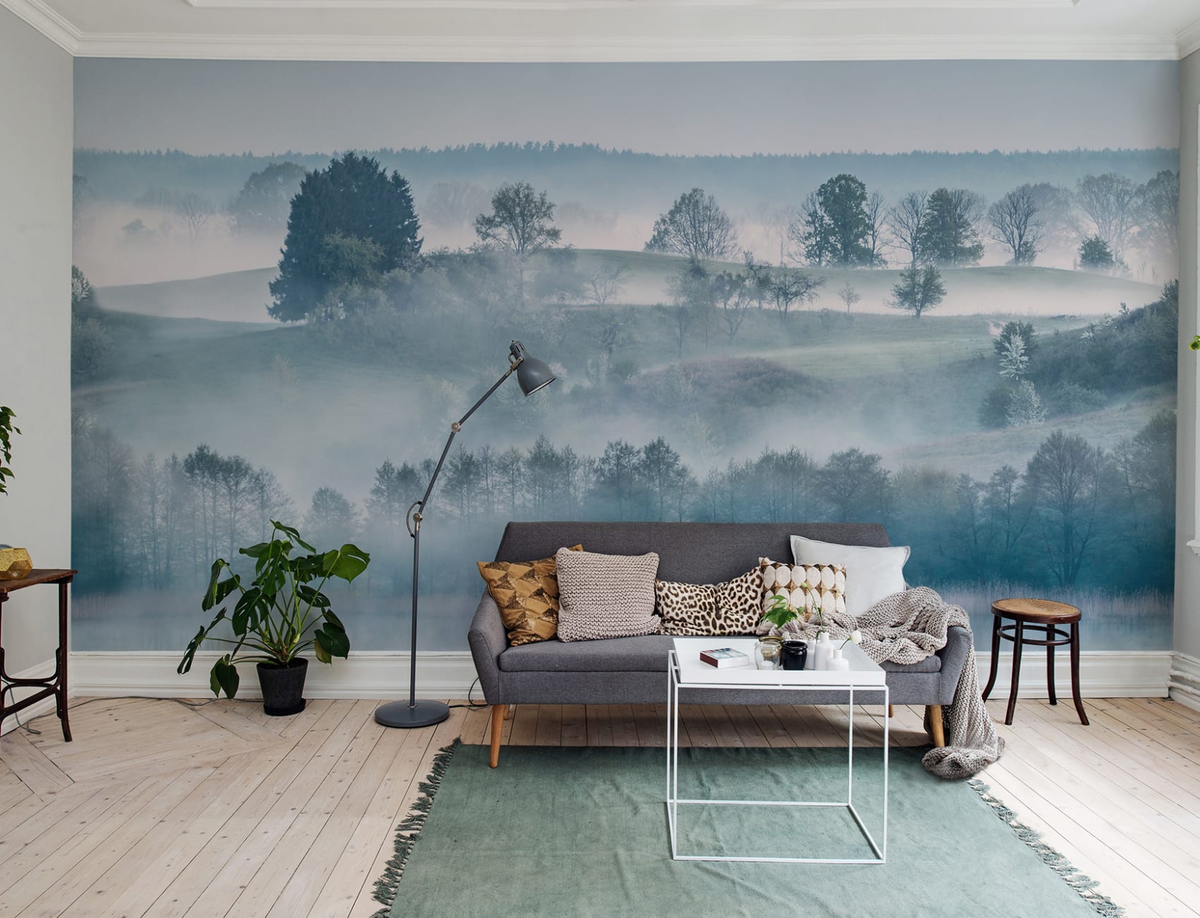 L'alba in morbidi pastelli - un magnifico disegno murale