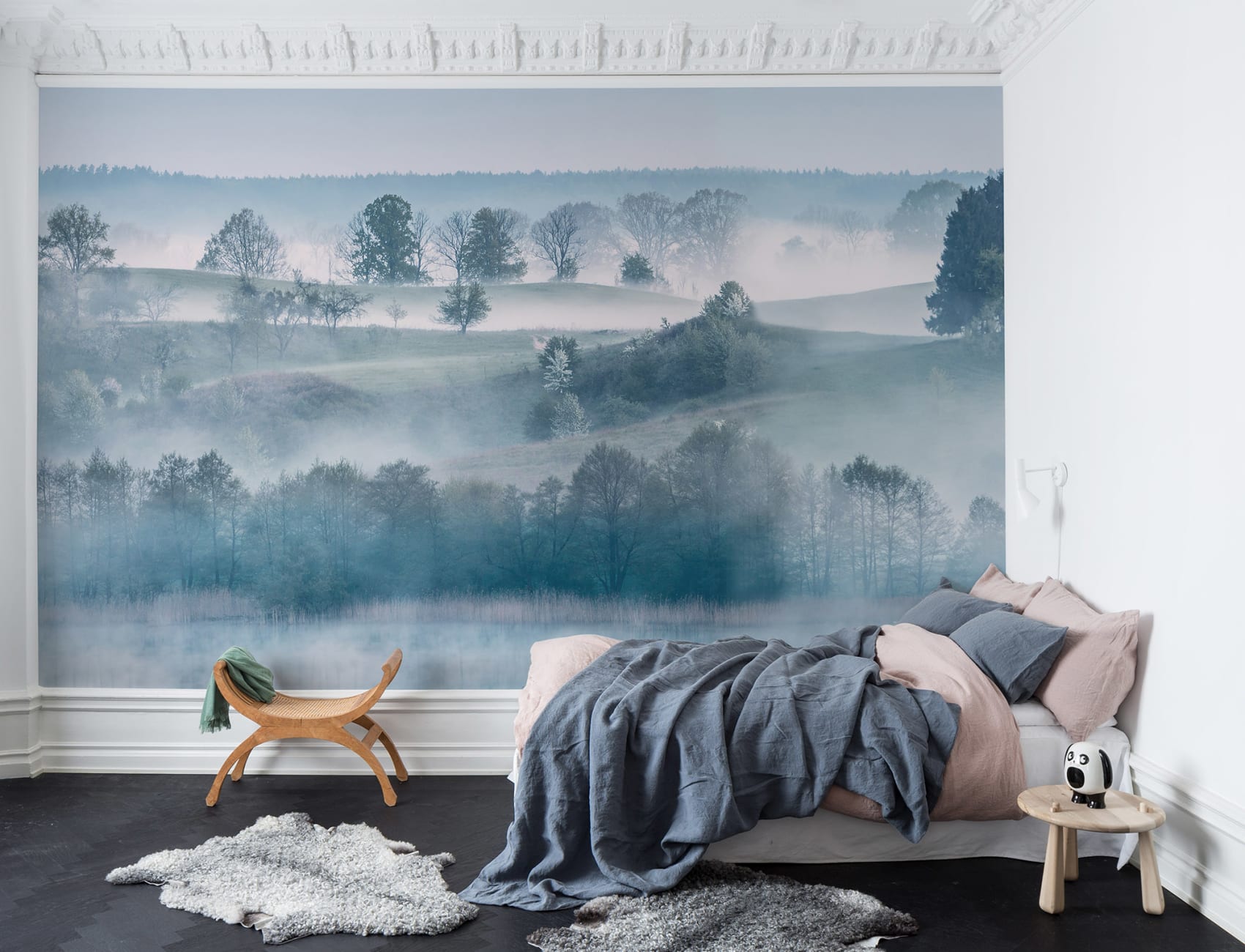 L'alba in morbidi pastelli - un magnifico disegno murale