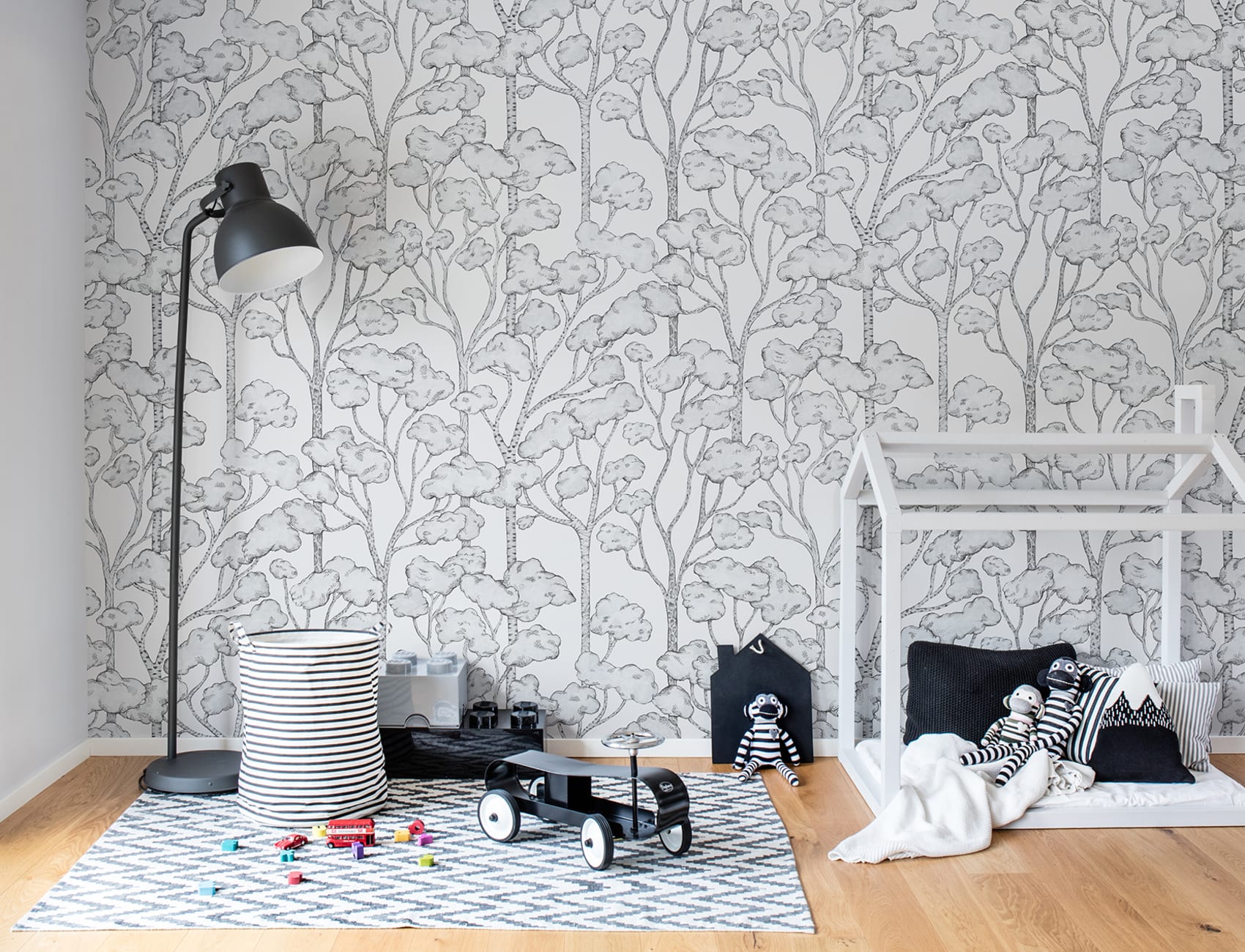 A playful, yet subtle wall mural