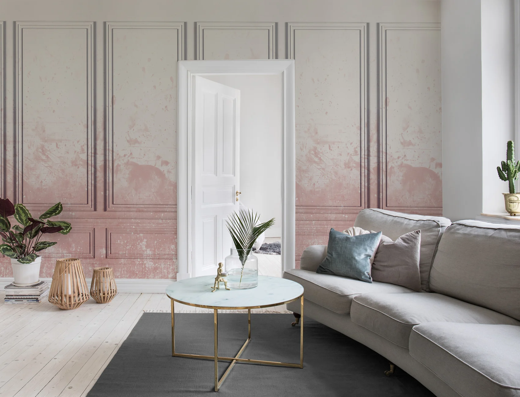 Raise the roof with dusky pink wall panels