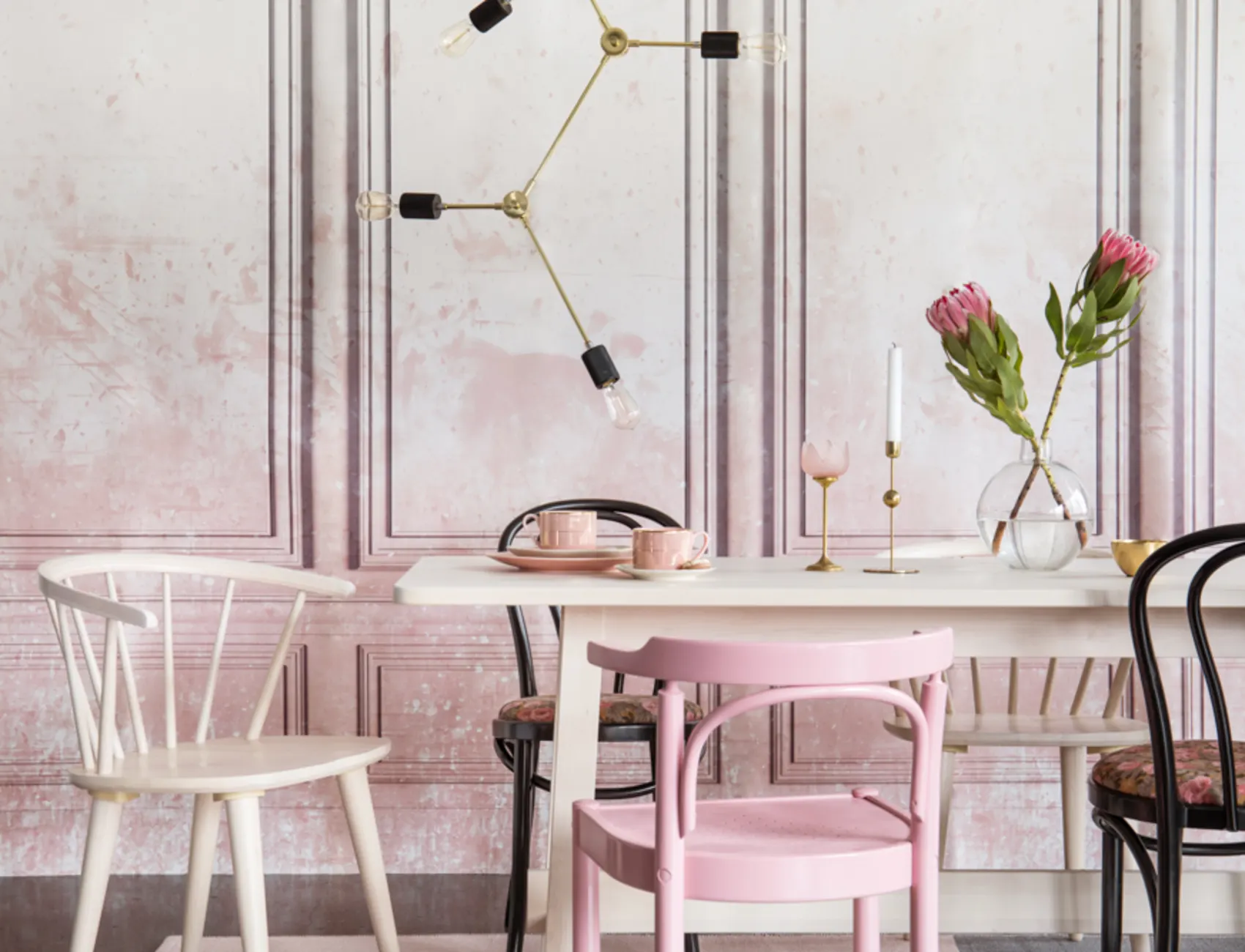 Raise the roof with dusky pink wall panels