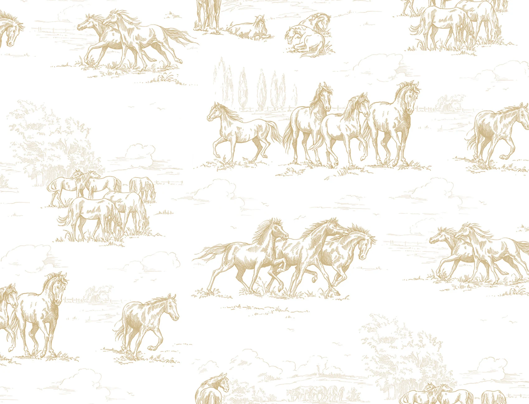 Golden wall mural