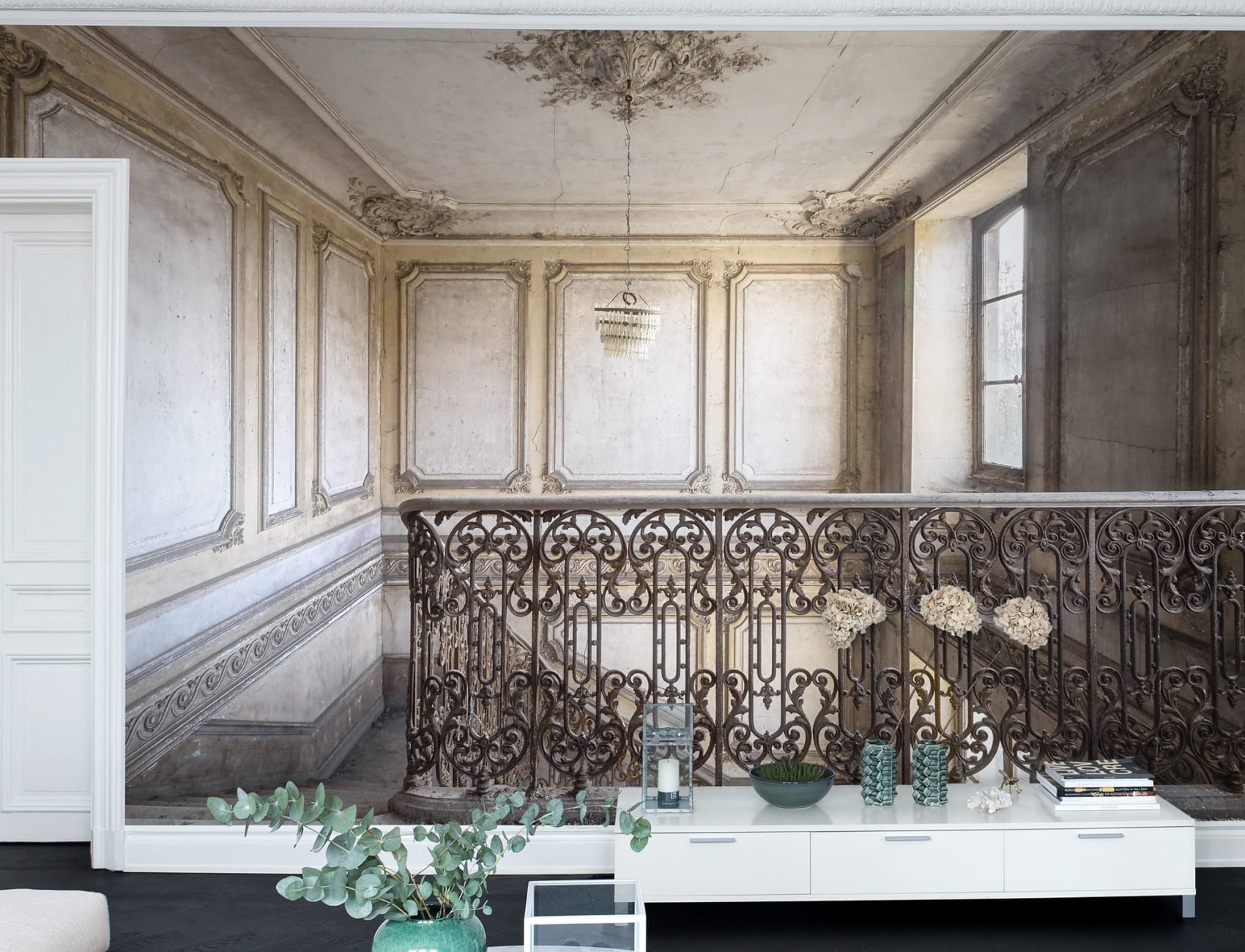Eine Treppen-Fototapete