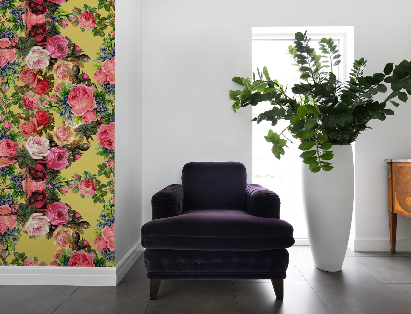 Eine stolze florale Tapete