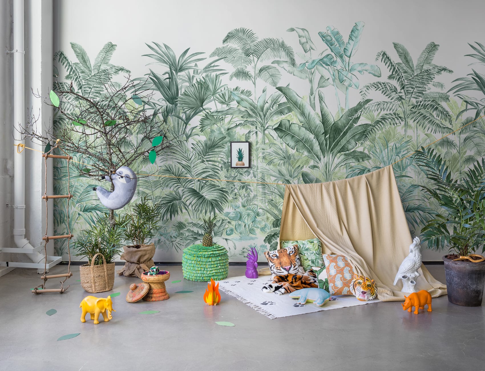 Jungle wall mural