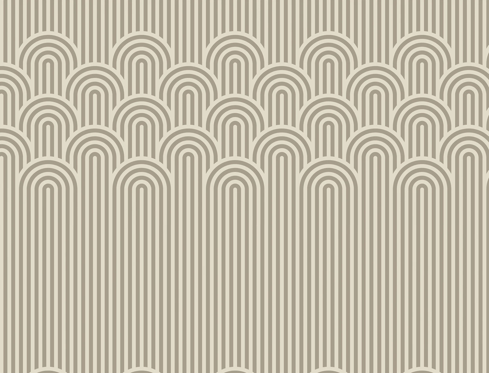 Mild curves on striped wallpaper
