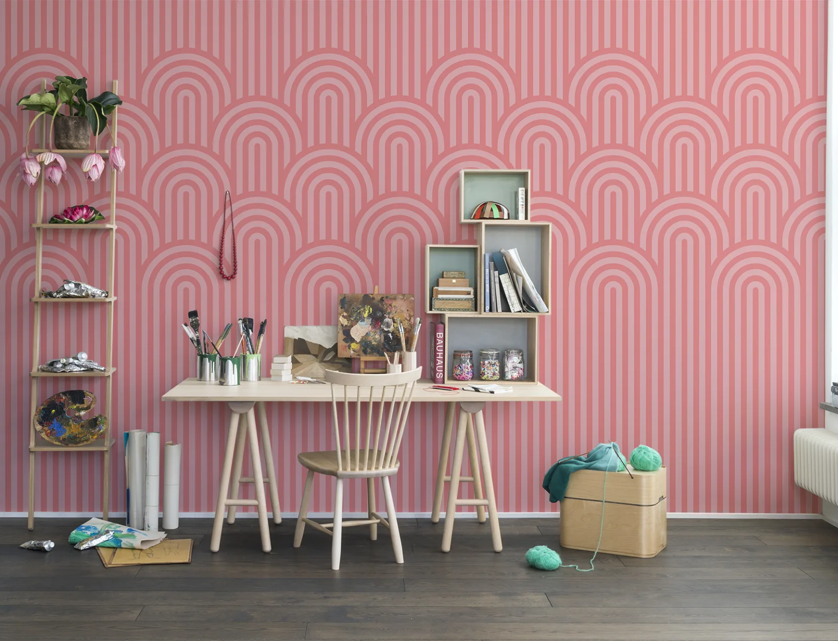 Stripe wallpaper with a twist