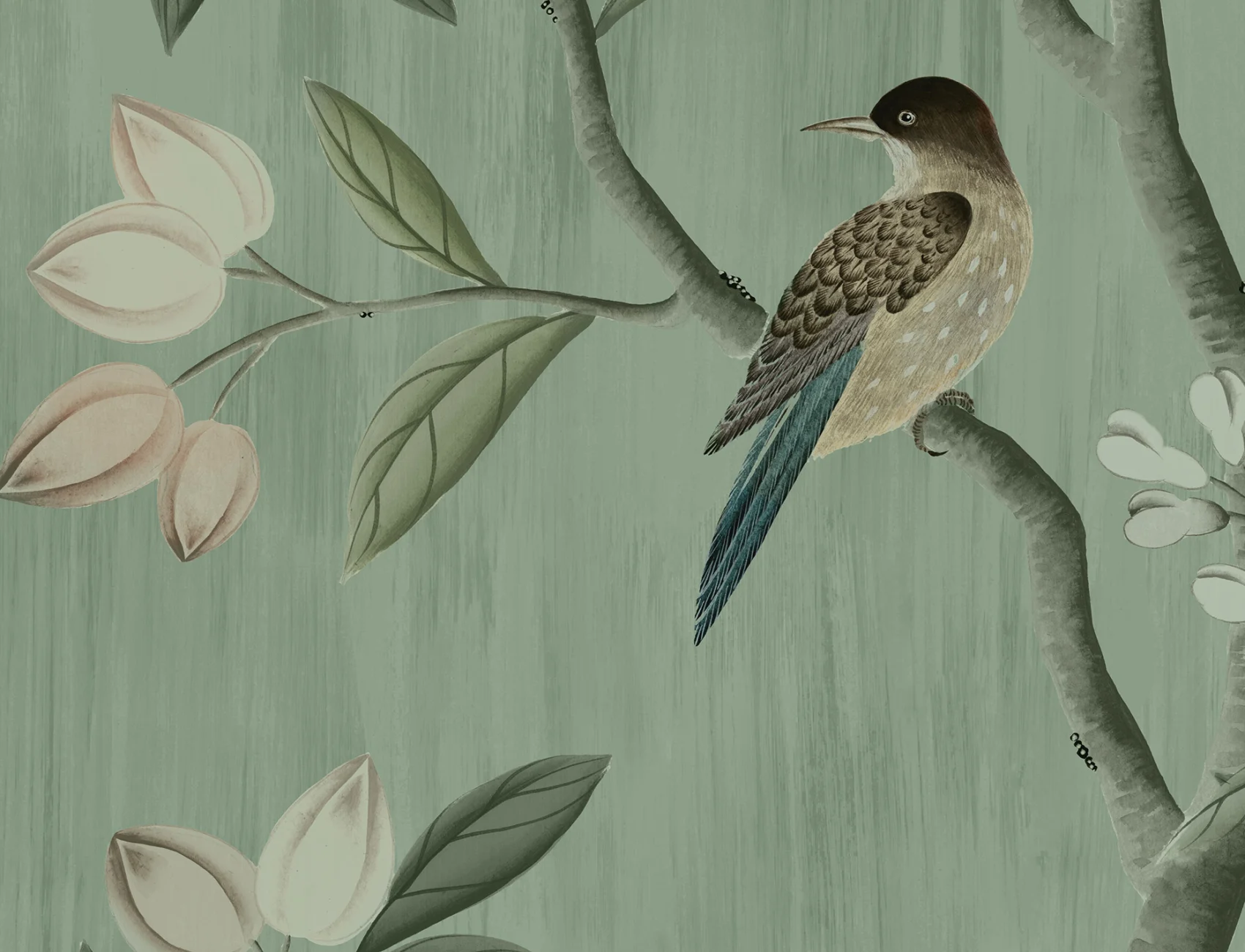 Exotic birds and swirling butterflies