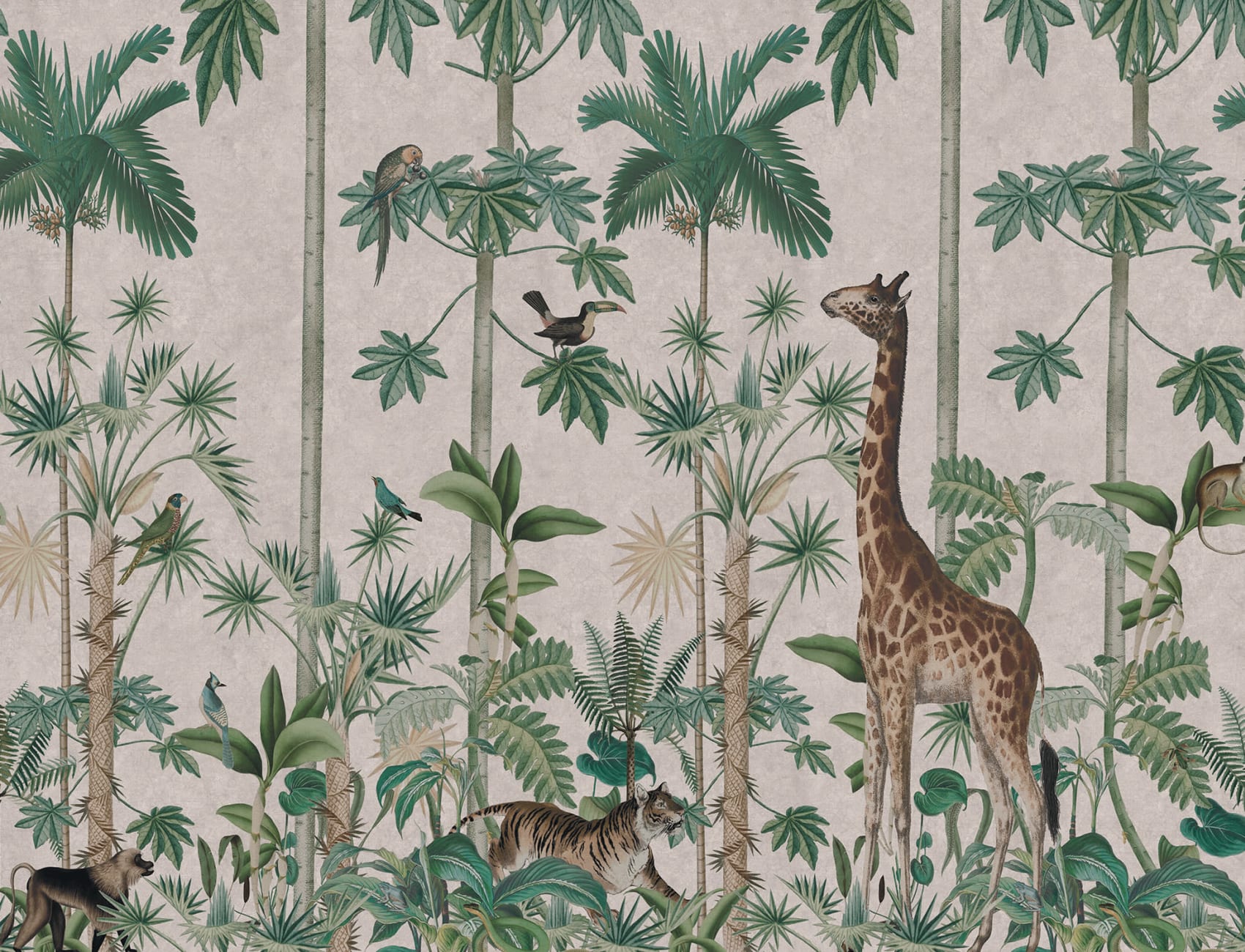Giraffes Stroll, Pastel Pink