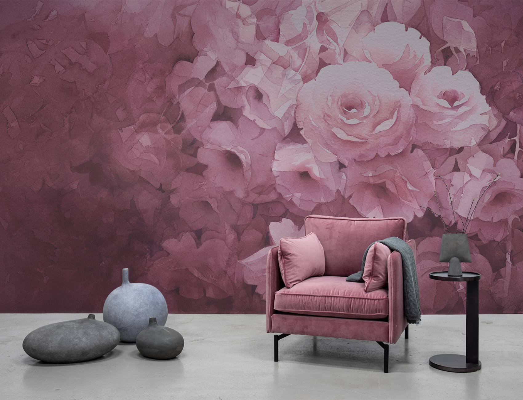 Sophisticated pink wallpaper