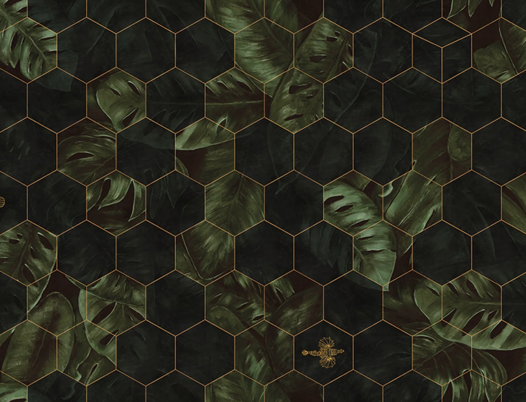 Monstera leaf wallpaper