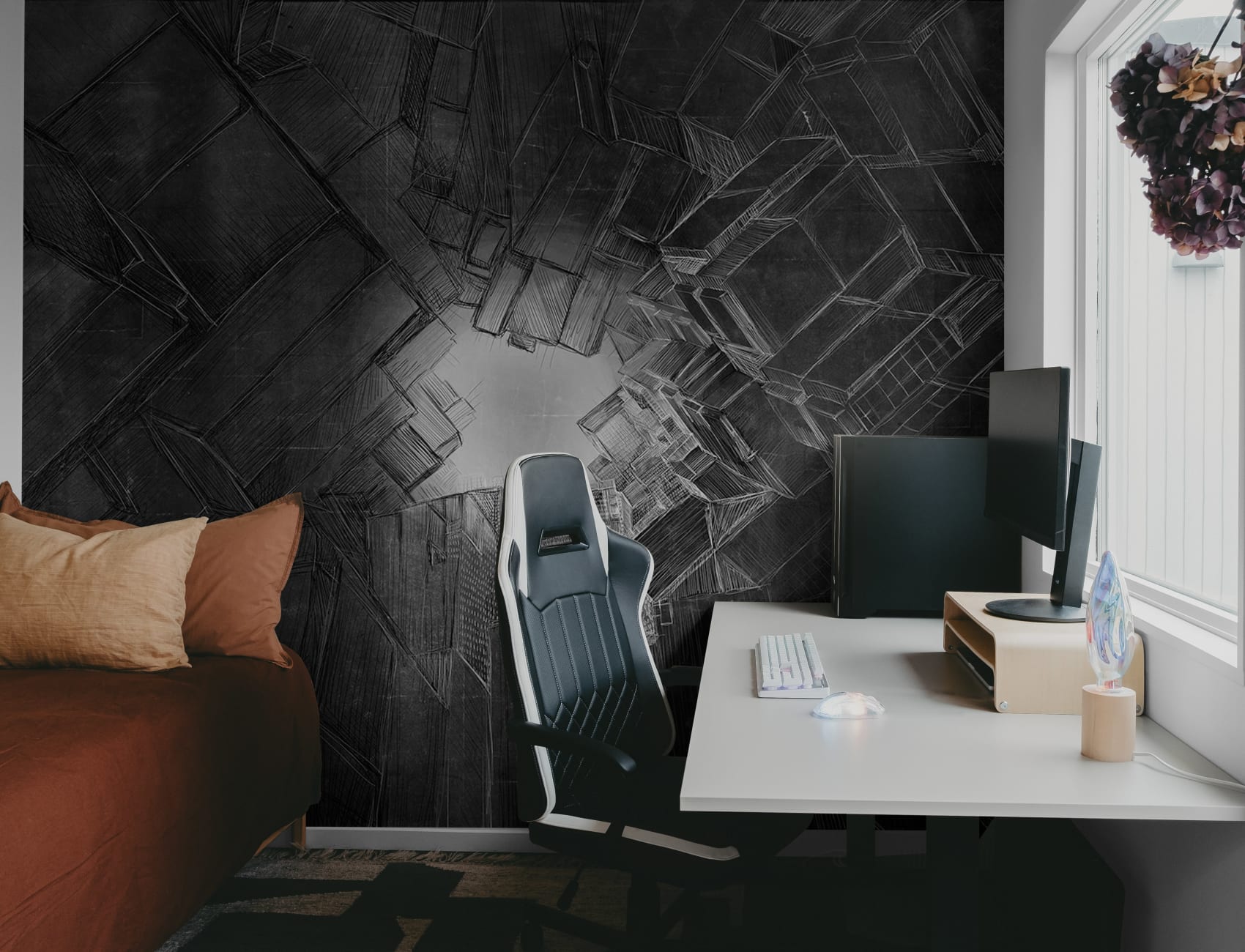 Crea l'illusione di un soffitto più alto con questa carta da parati
