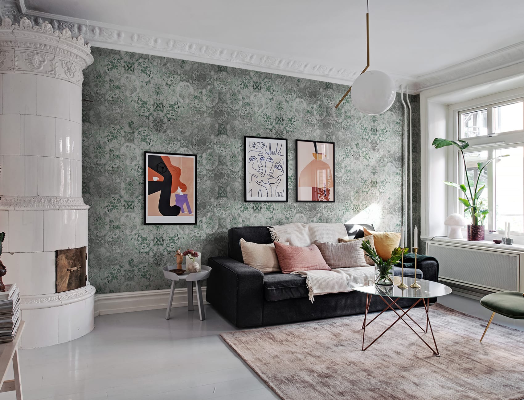 Oriental Tiles, Sage