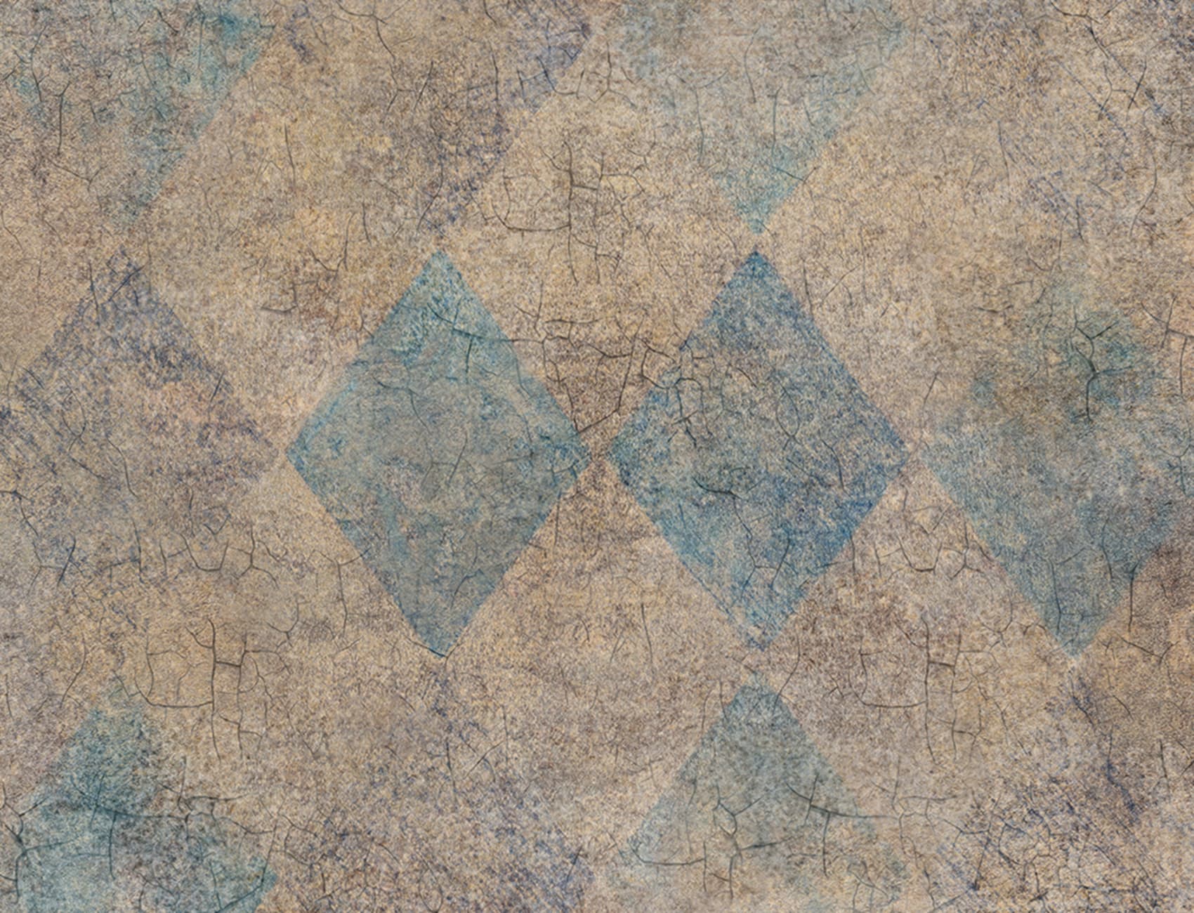 Small Patinated Diamonds Turquoise