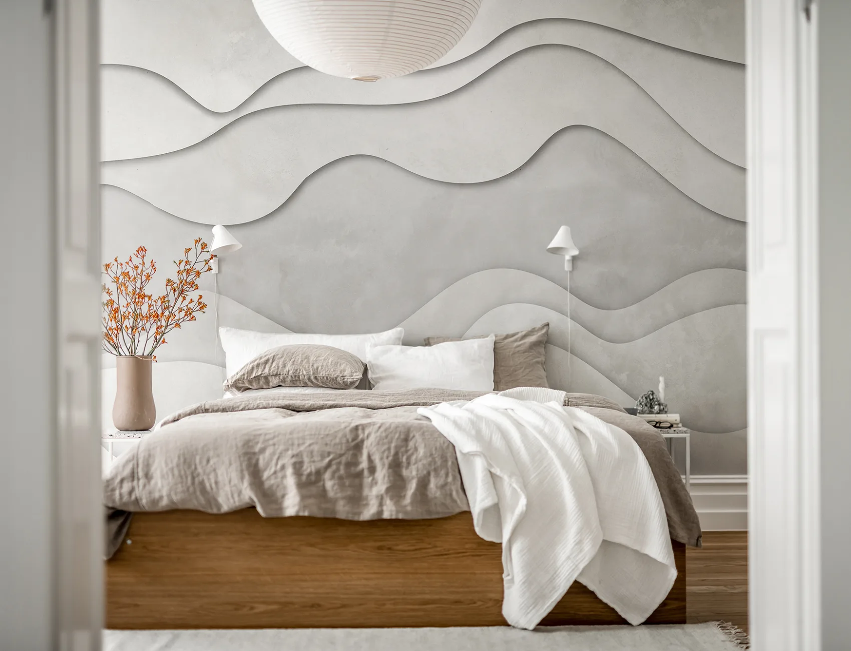 3D Wave, White