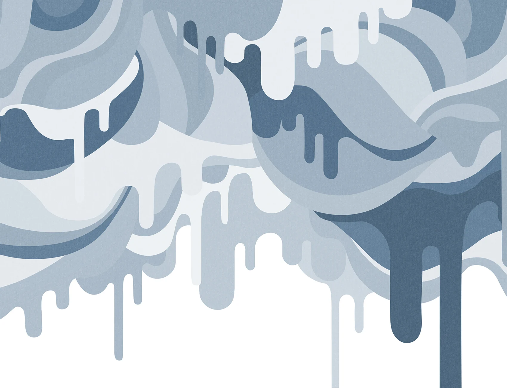 Dripping Ice Cream Blue