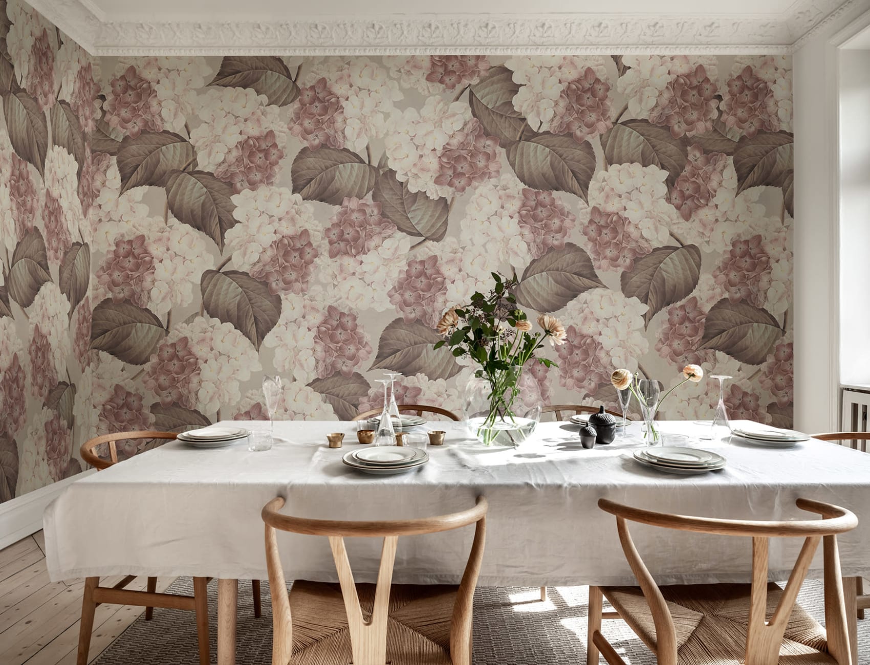 Grote hortensia bloemen