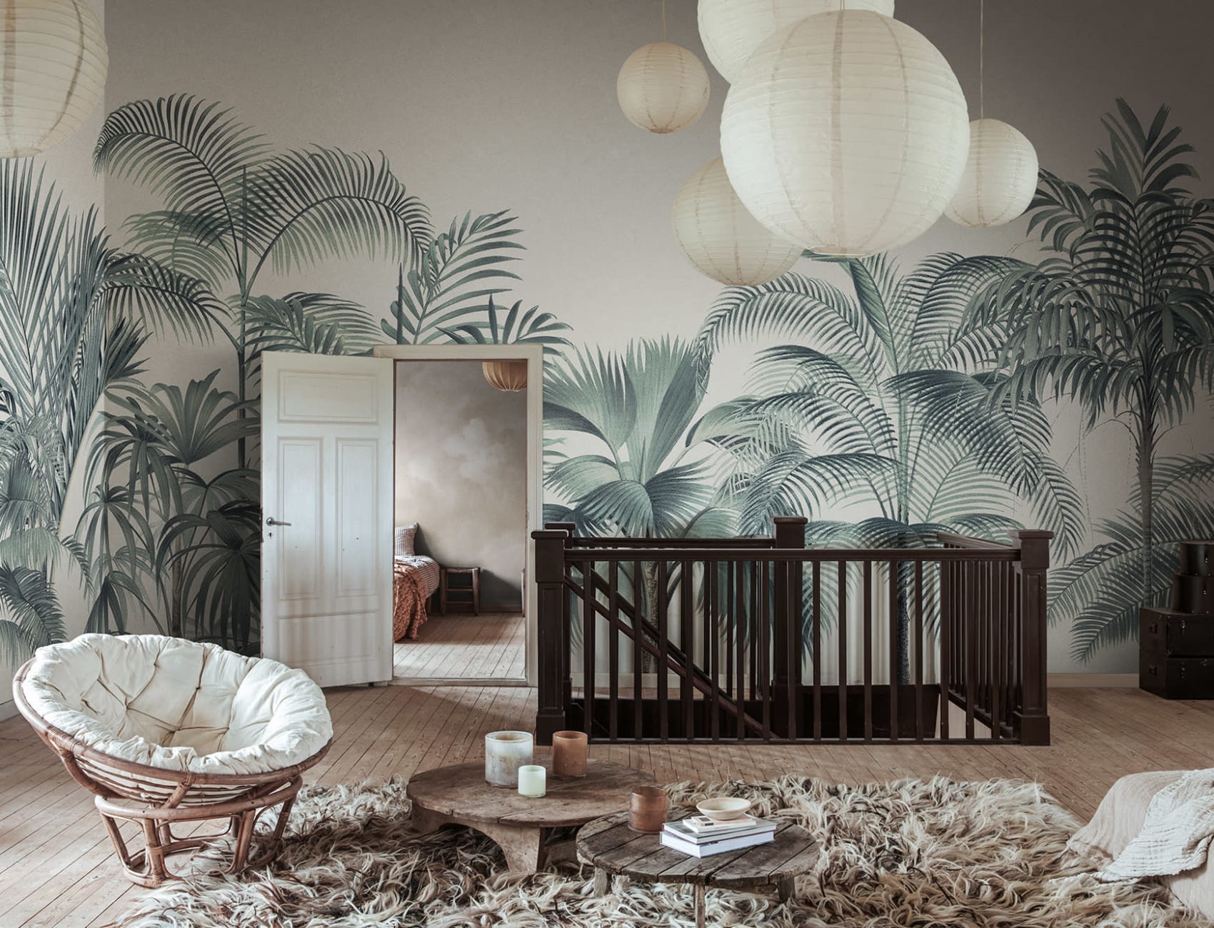 Swaying Palm Leaves