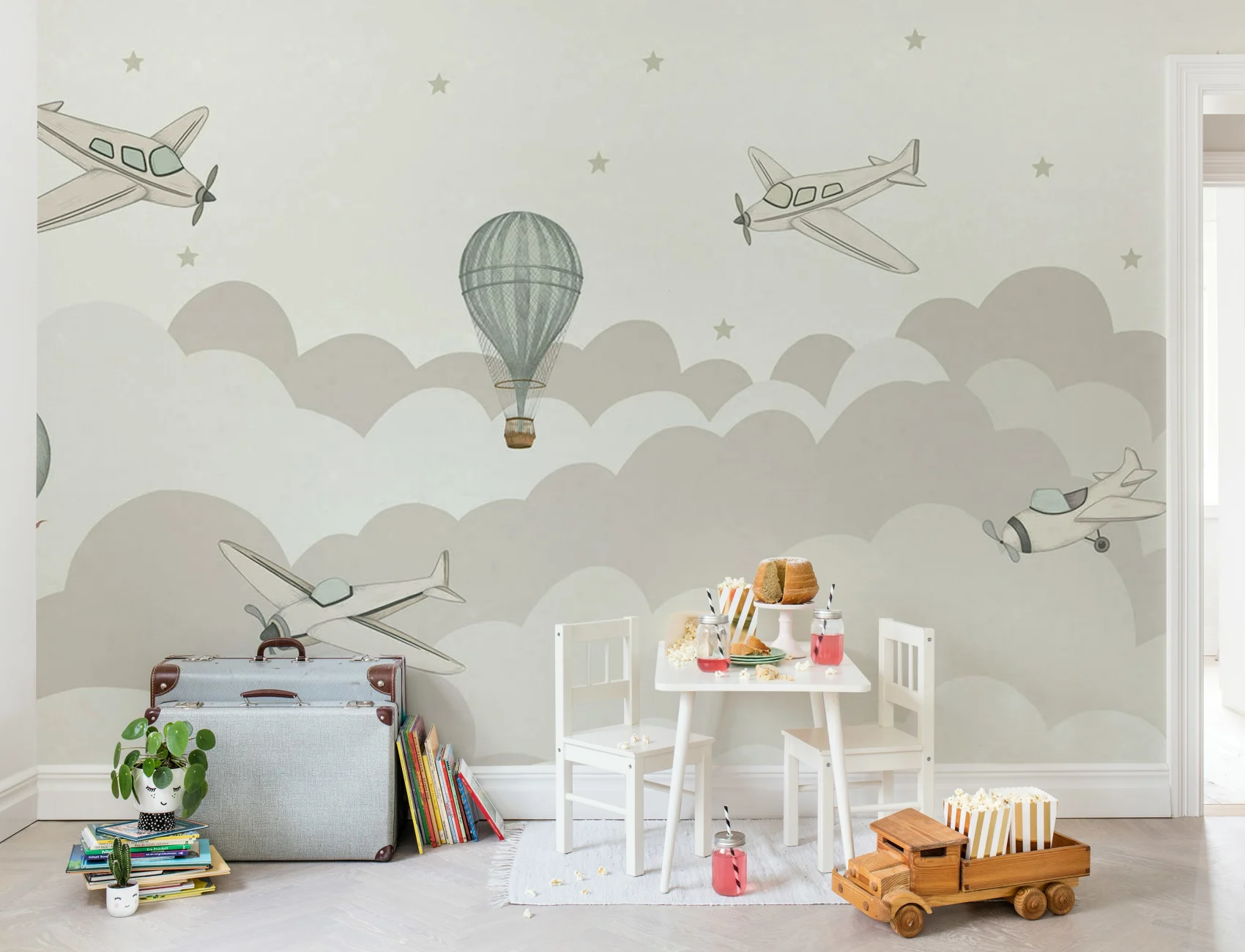 Séjour dans le ciel pastel