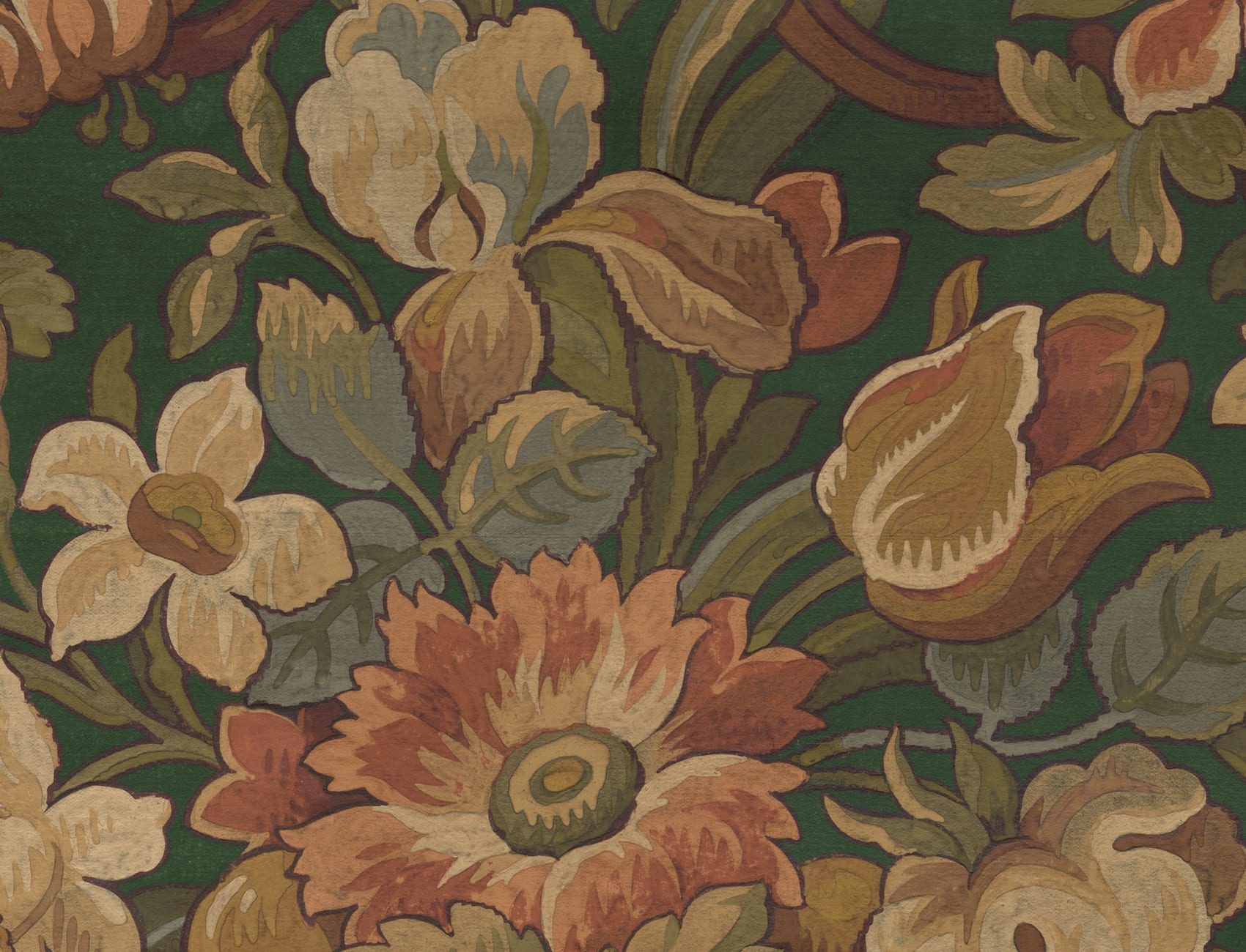 Vintage Flora, Green