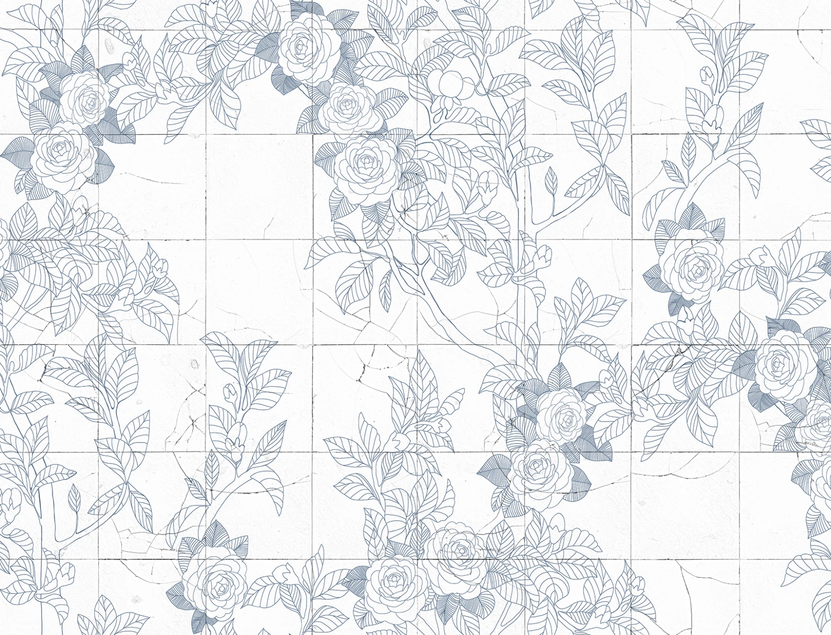 Rose Tiles, Blue